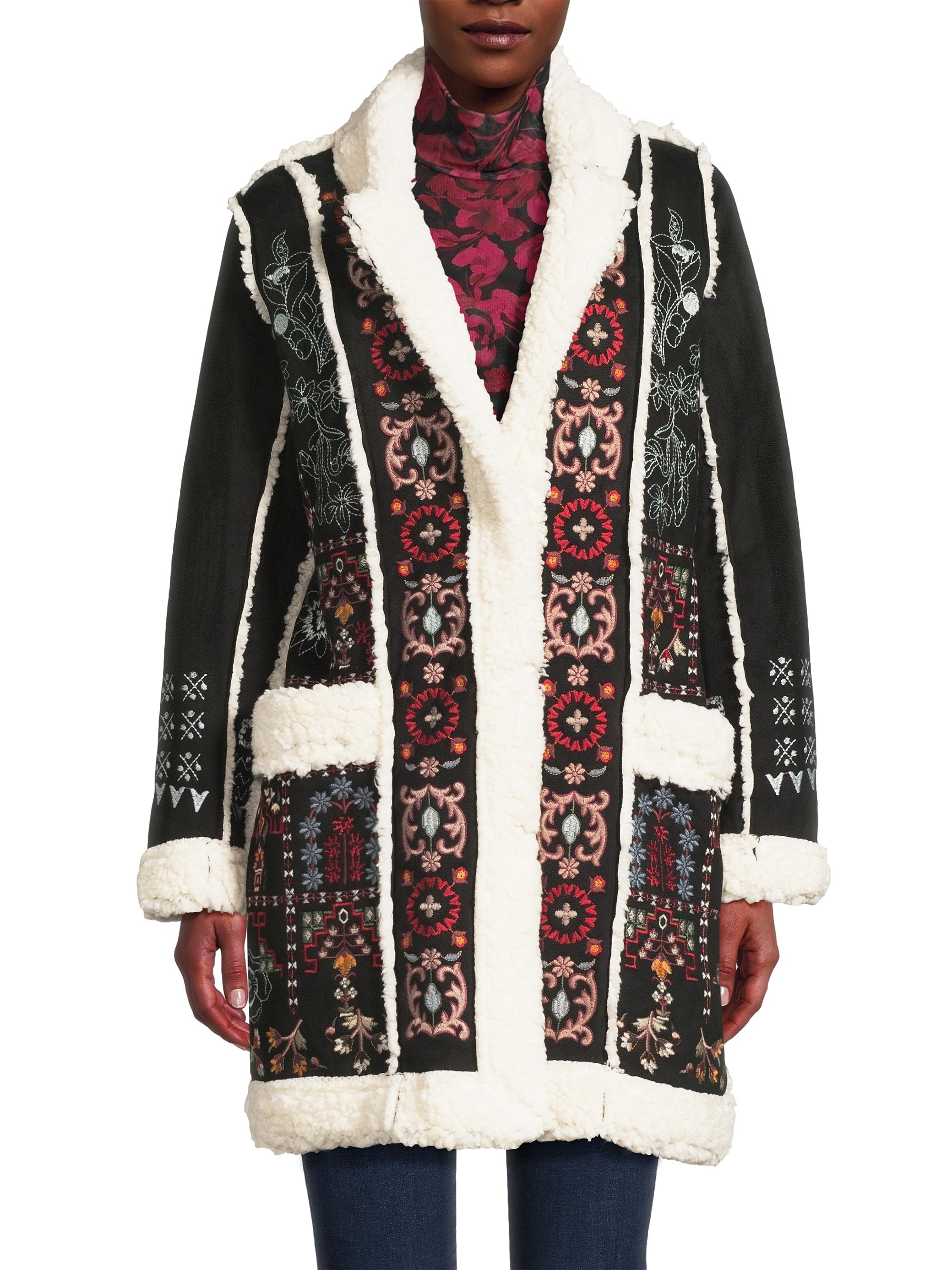 Johnny Was Lori Faux Suede Sherpa Jacket | Saks Fifth Avenue