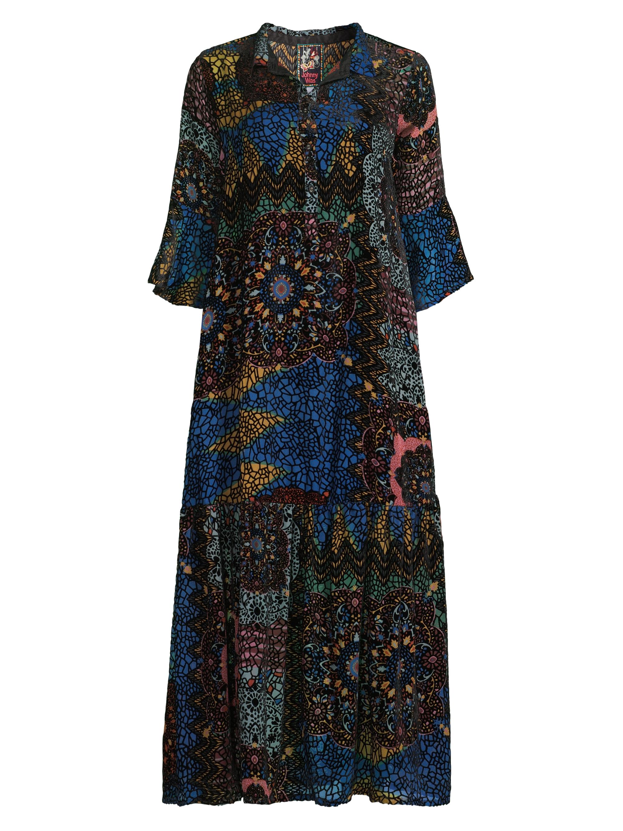 Johnny Was Women's Nash Paisley Midi-Dress - Nava Burnout