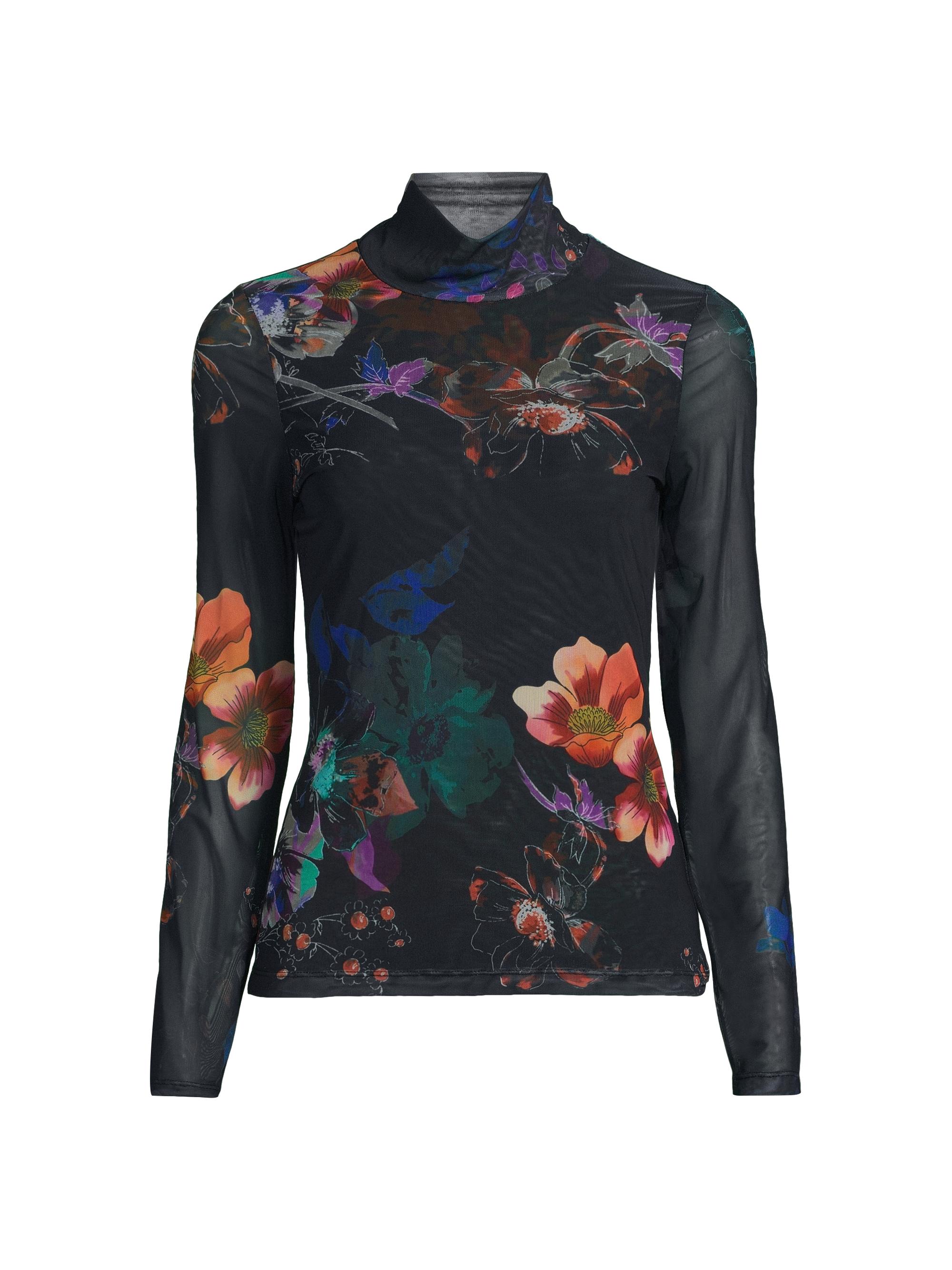 Johnny Was Women's Rebecca Floral Long-Sleeve Top - Midnight