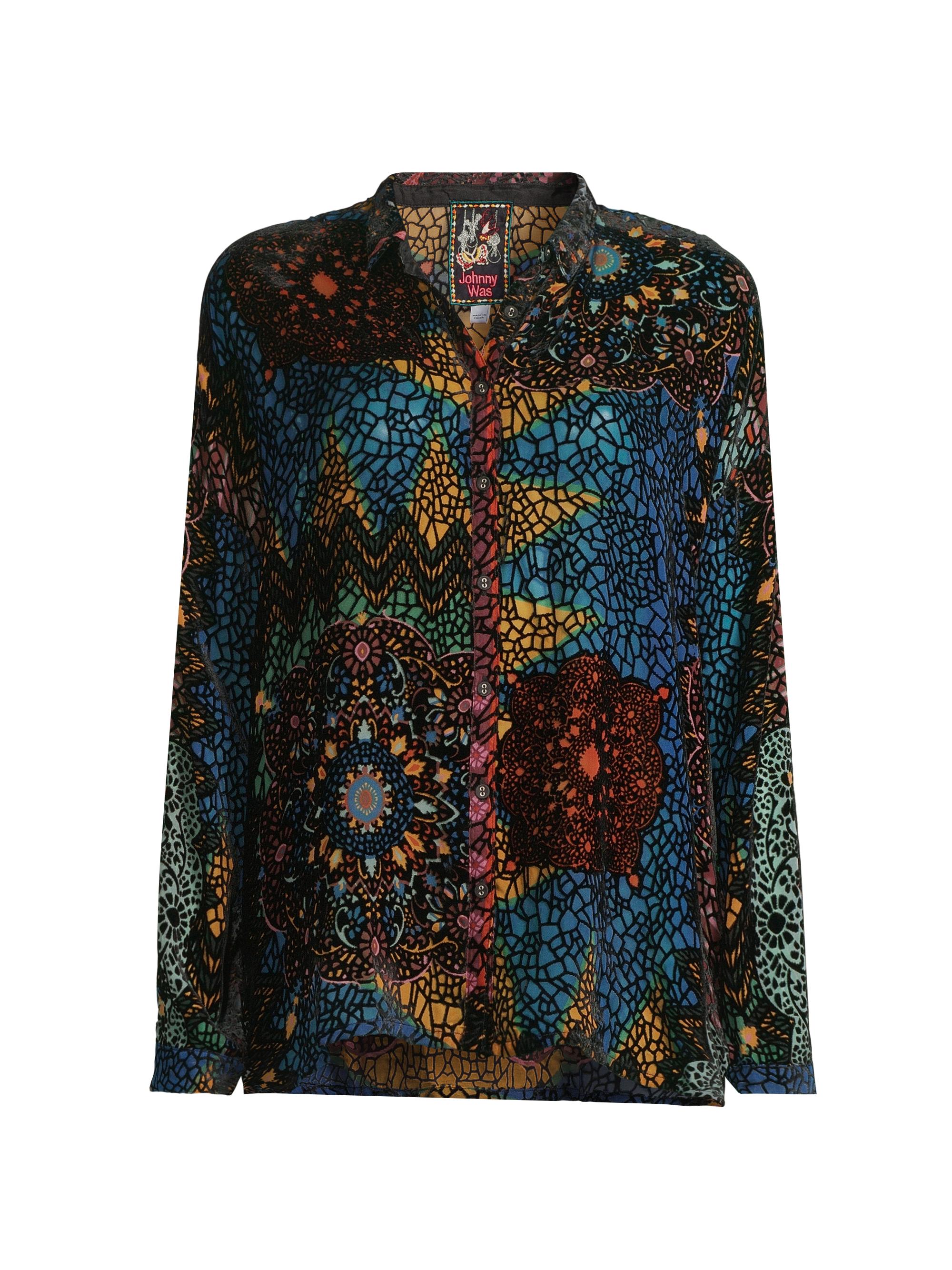 Johnny Was Pujha Edgelong Silk Tunic | Saks Fifth Avenue