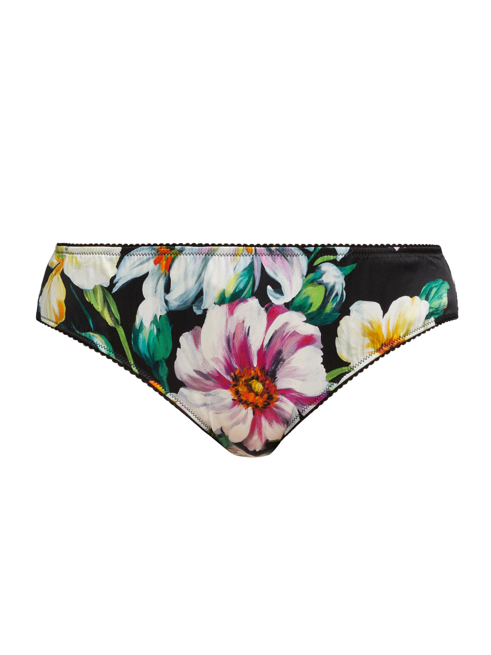 Dolce & Gabbana Women's Floral Picot-Trim Panty - Mix Fiori Nero