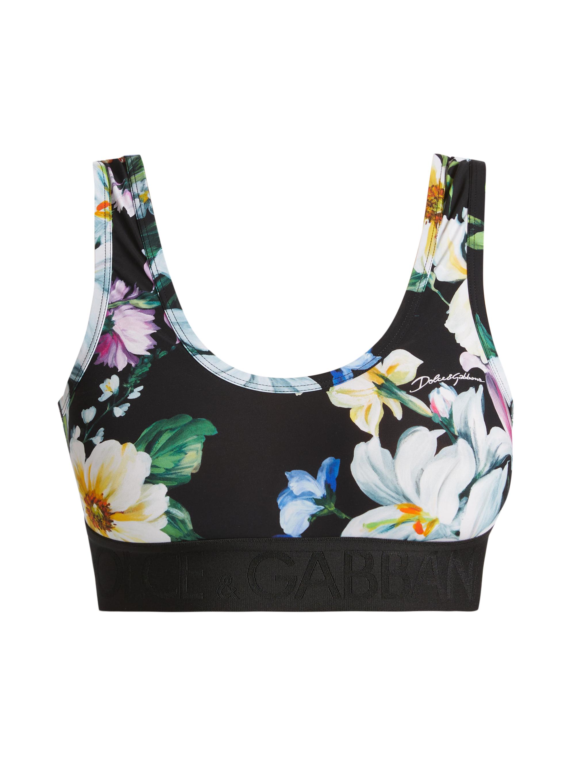 Dolce & Gabbana Women's Floral Sports Bra - Mix Fiori Nero