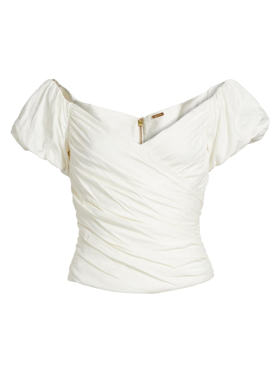 Gathered Linen Top