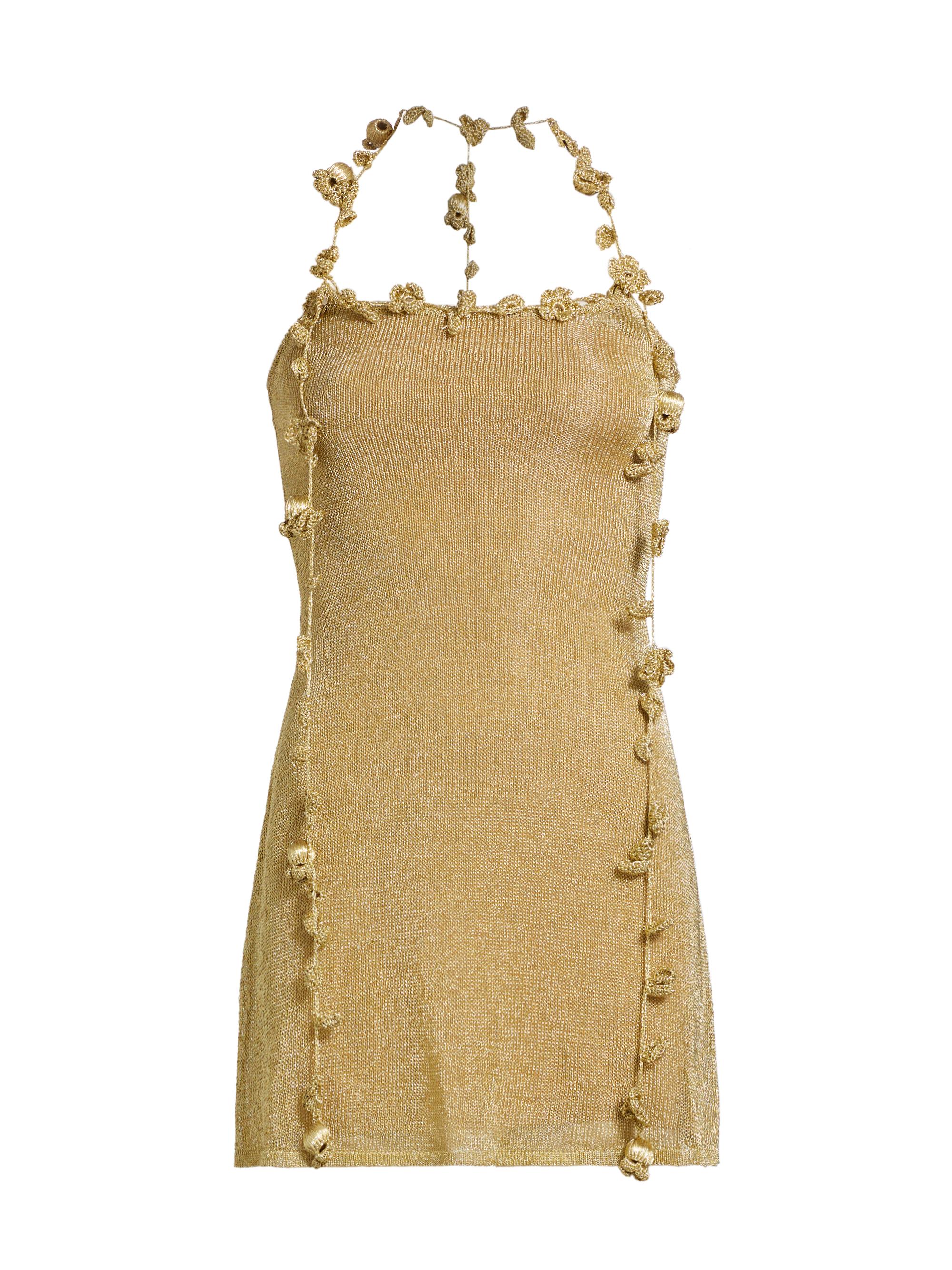 Cult Gaia Women's Alonza Embroidered Metallic Knit Minidress - Gold