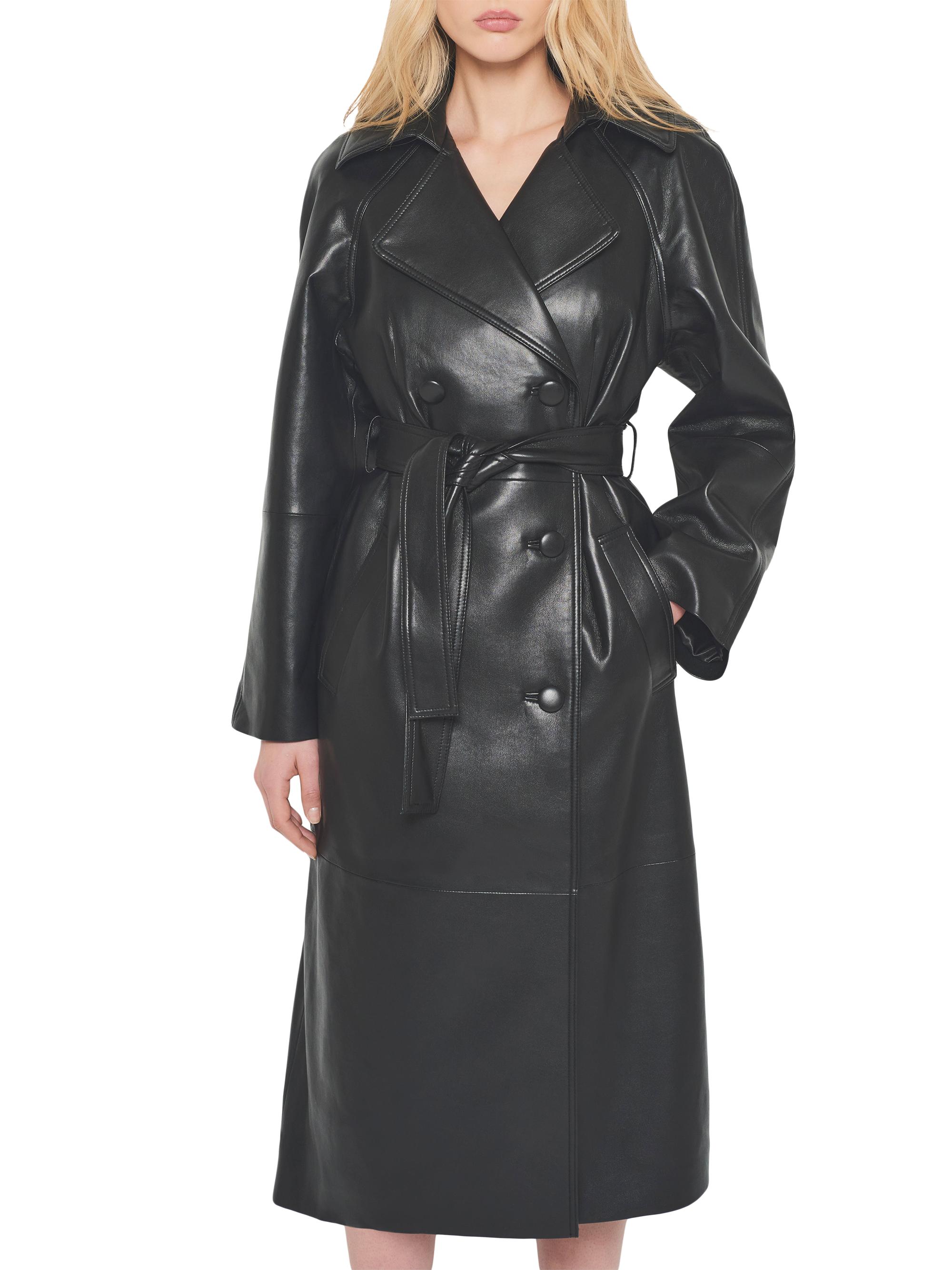 AS by DF Miller Recycled Leather Trench Coat | Saks Fifth Avenue