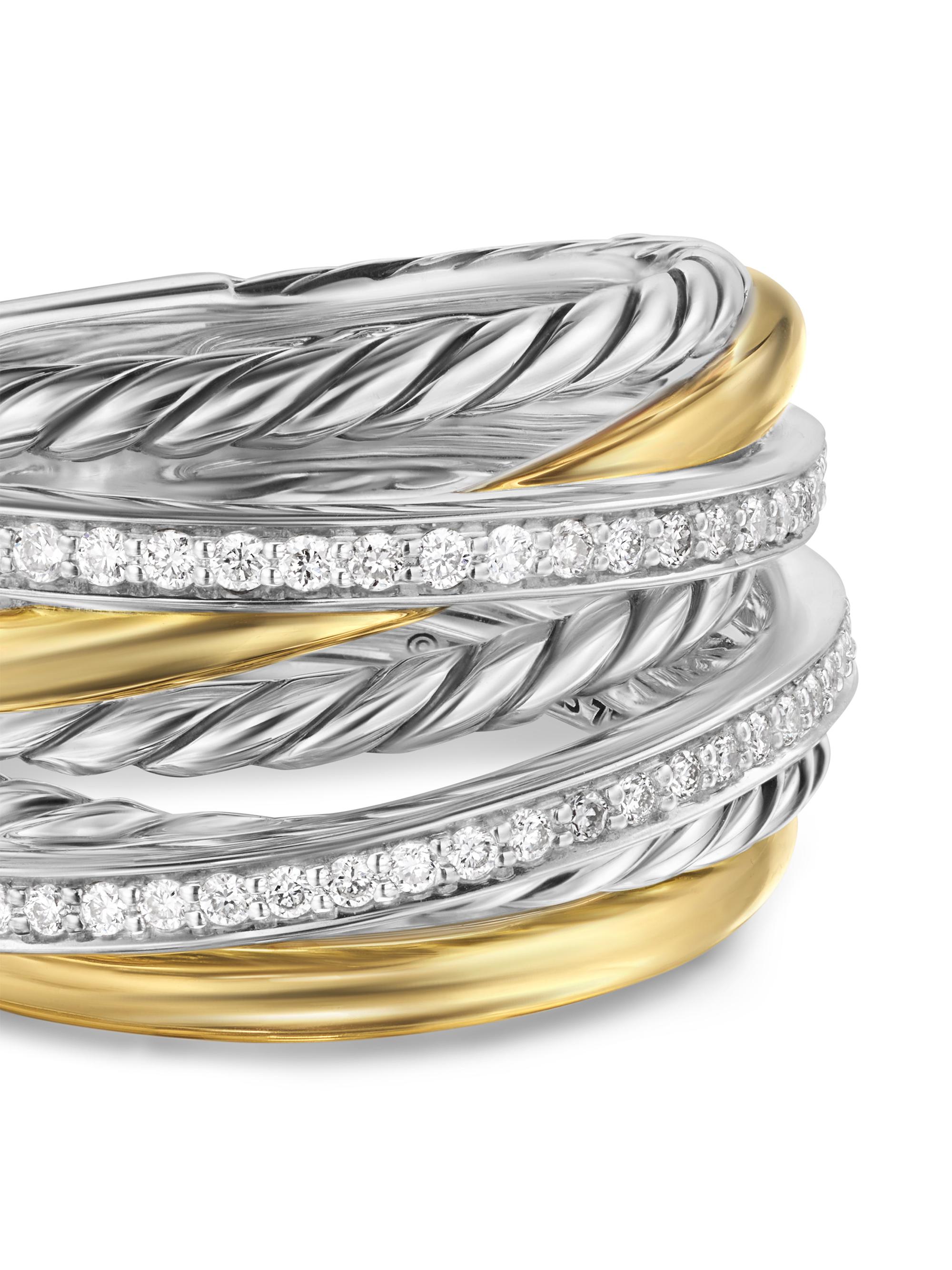 David Yurman Crossover Seven Row Ring in Sterling Silver | Saks