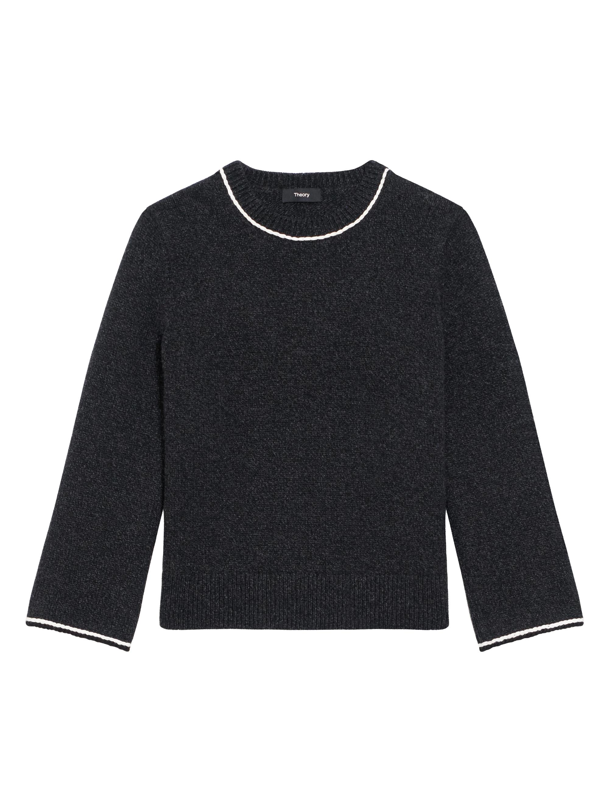 Theory Women's Felted Tweed Top - Black Multi