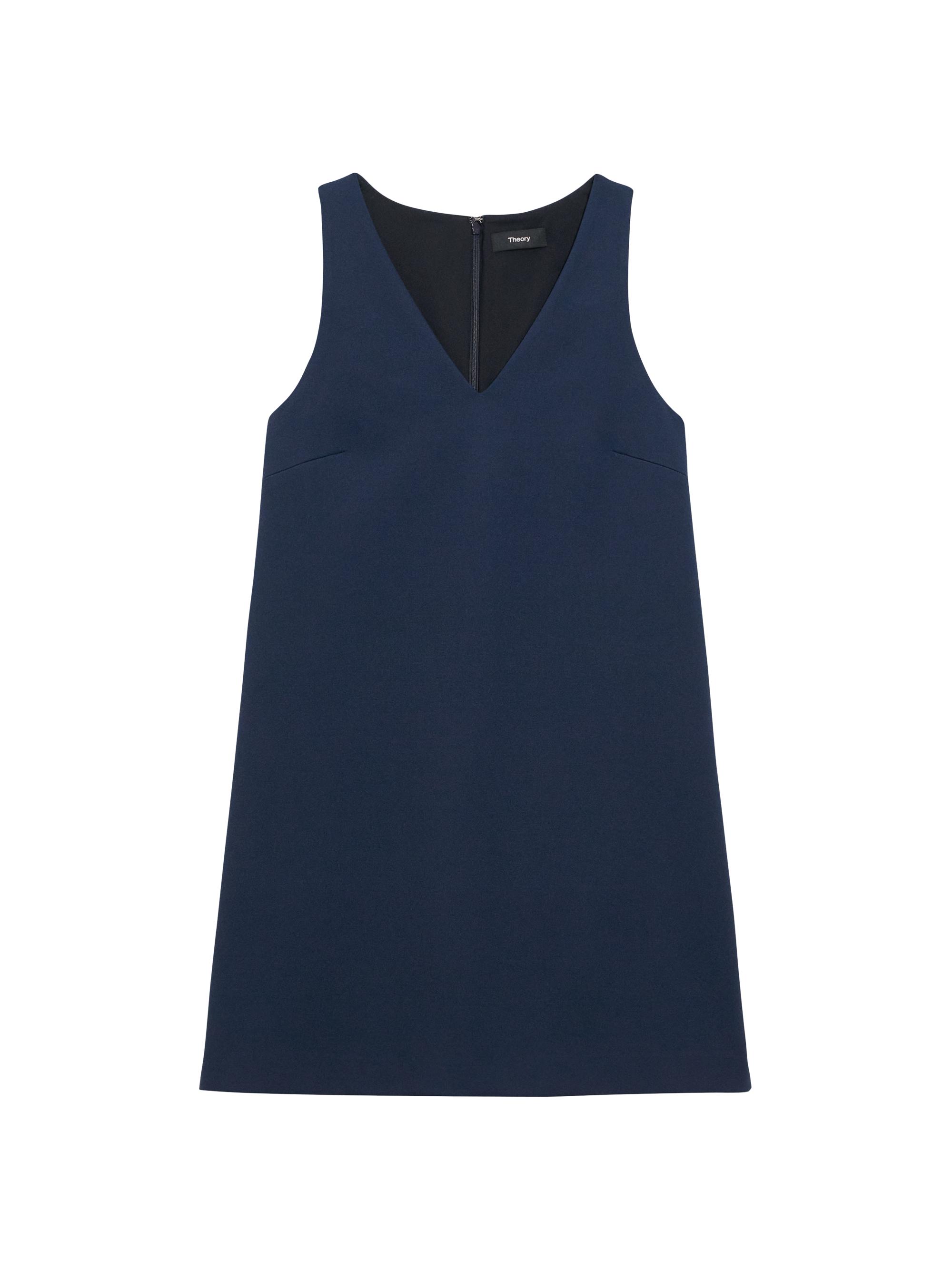 Theory Women's V-Neck Shift Minidress - Bright Navy