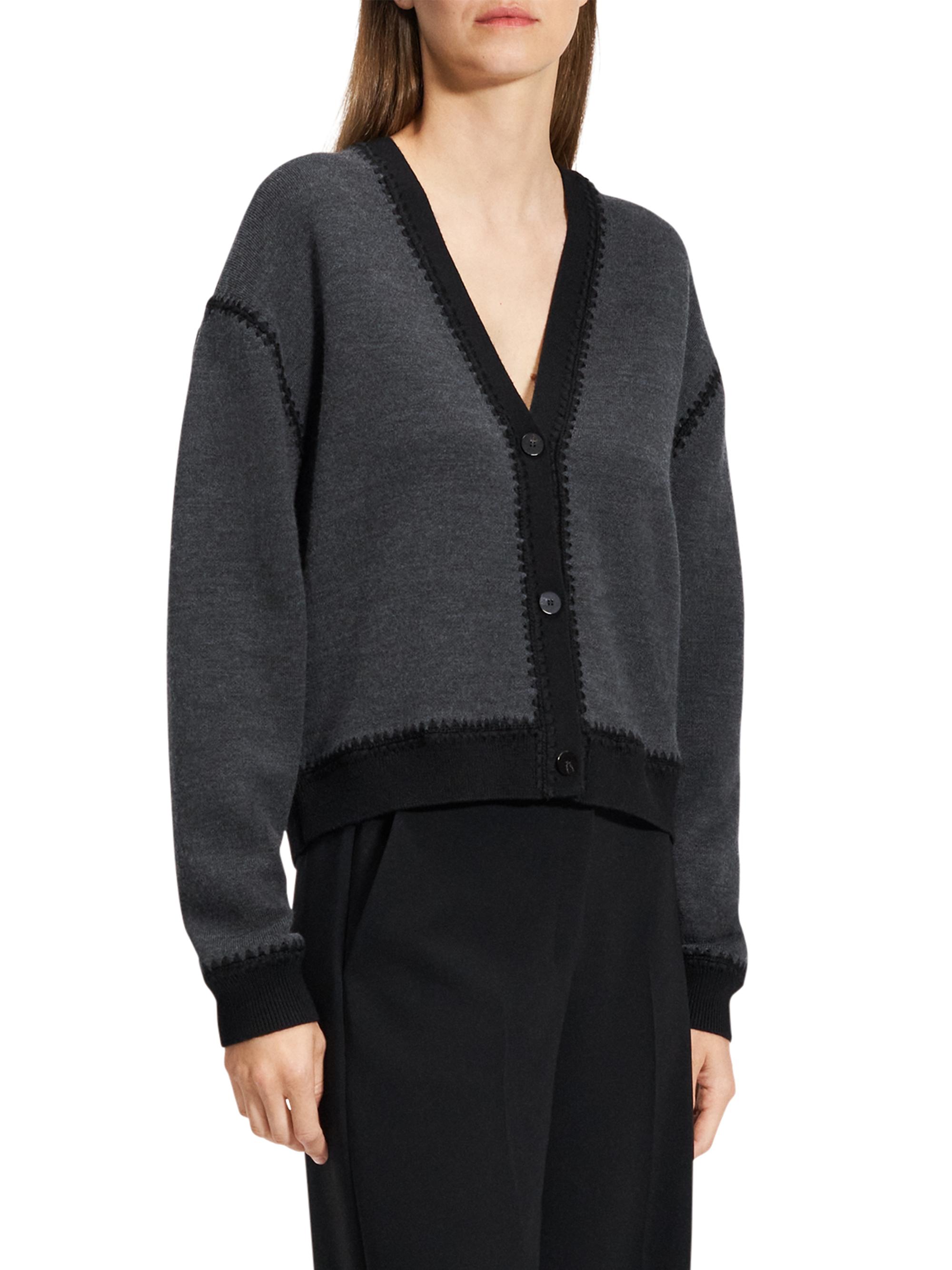 Theory - セオリー 24AW Morton Wool Blanket ST Cardi Theory Blanket Wool Cardigan | Saks Fifth Avenue