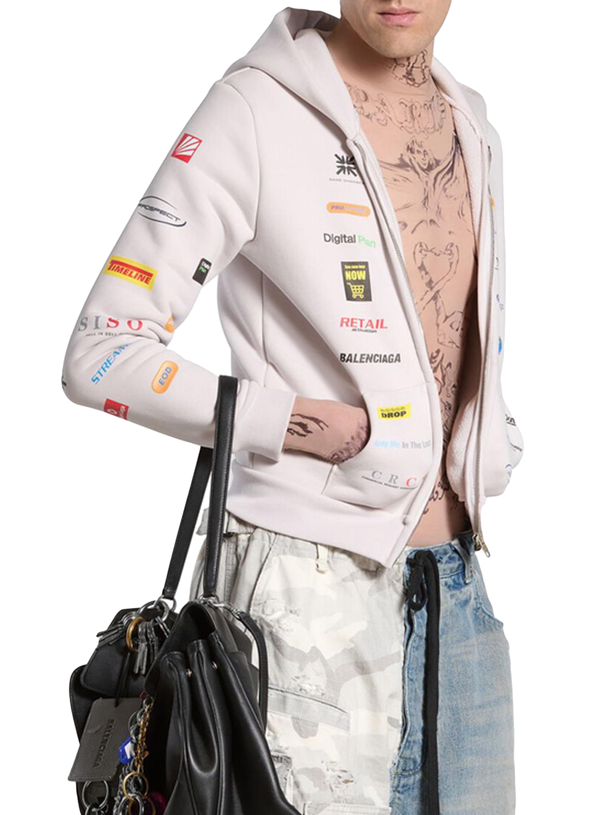 Business English Zip-Up Hoodie Small Fit