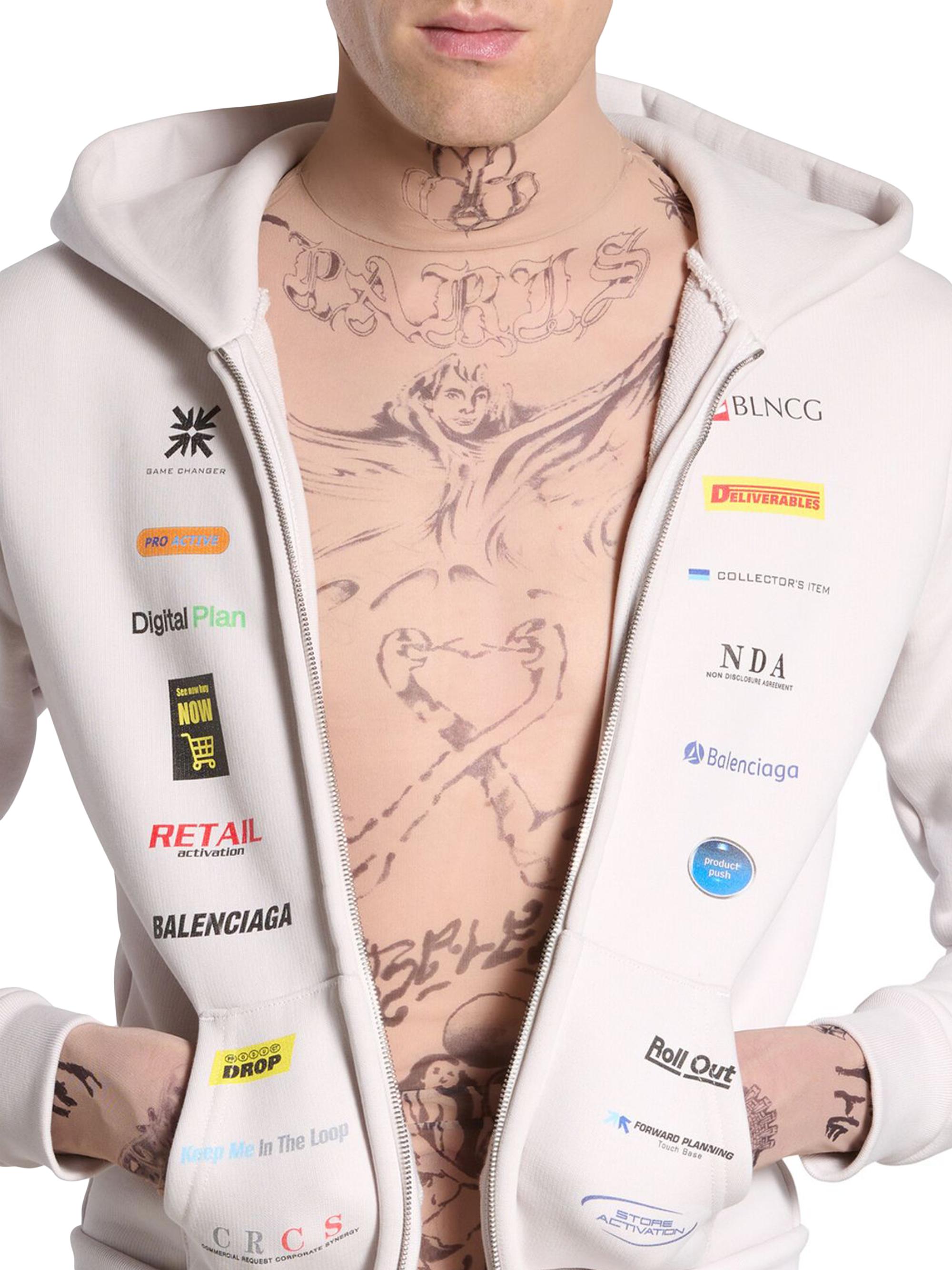 Business English Zip-Up Hoodie Small Fit