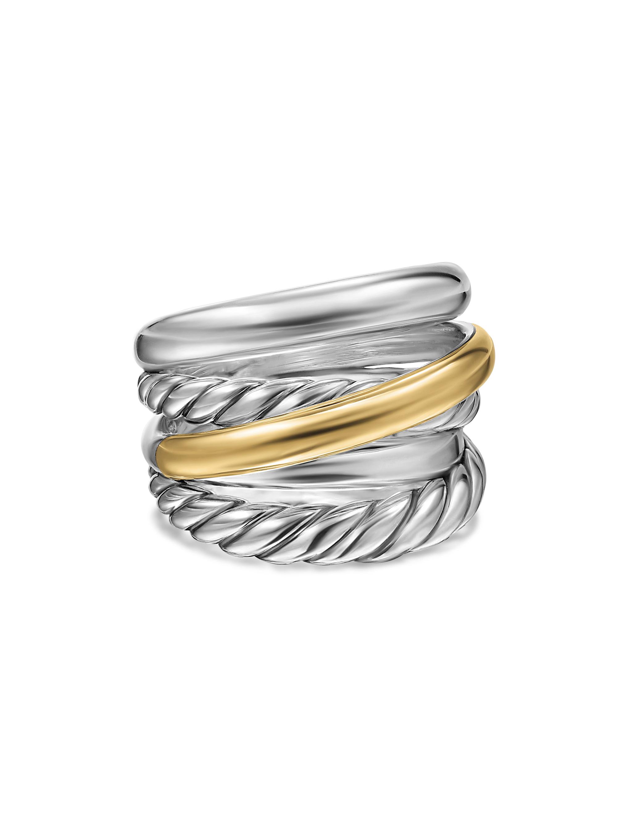 Spinelli Kilcollin 18K Two-Tone Gold & Sterling Silver 3-Link Ring