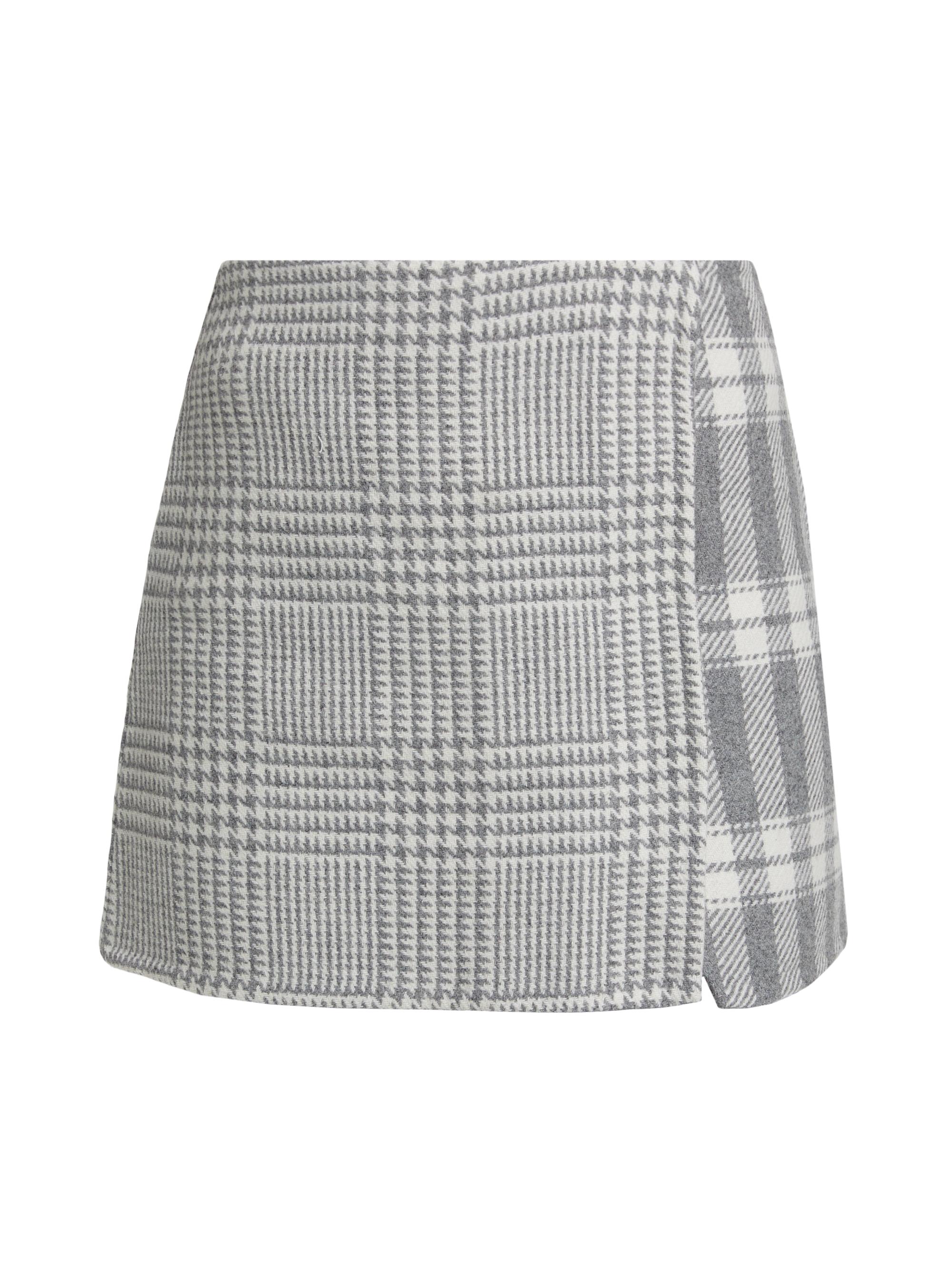 Splendid Women's Elliott Plaid Miniskirt - Grey Glen Check