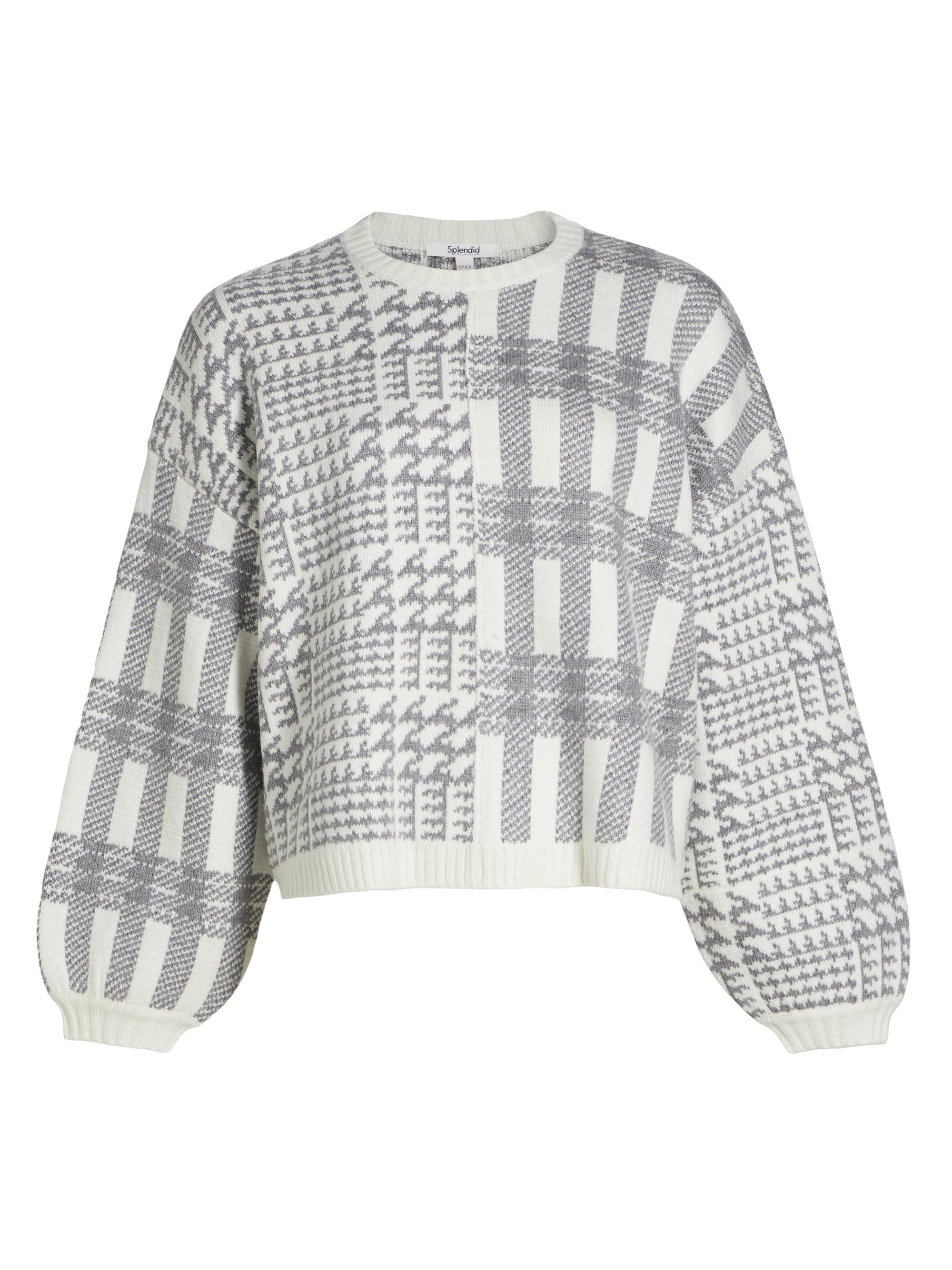 Splendid Women's Elliott Plaid Sweater - Grey Glen Check