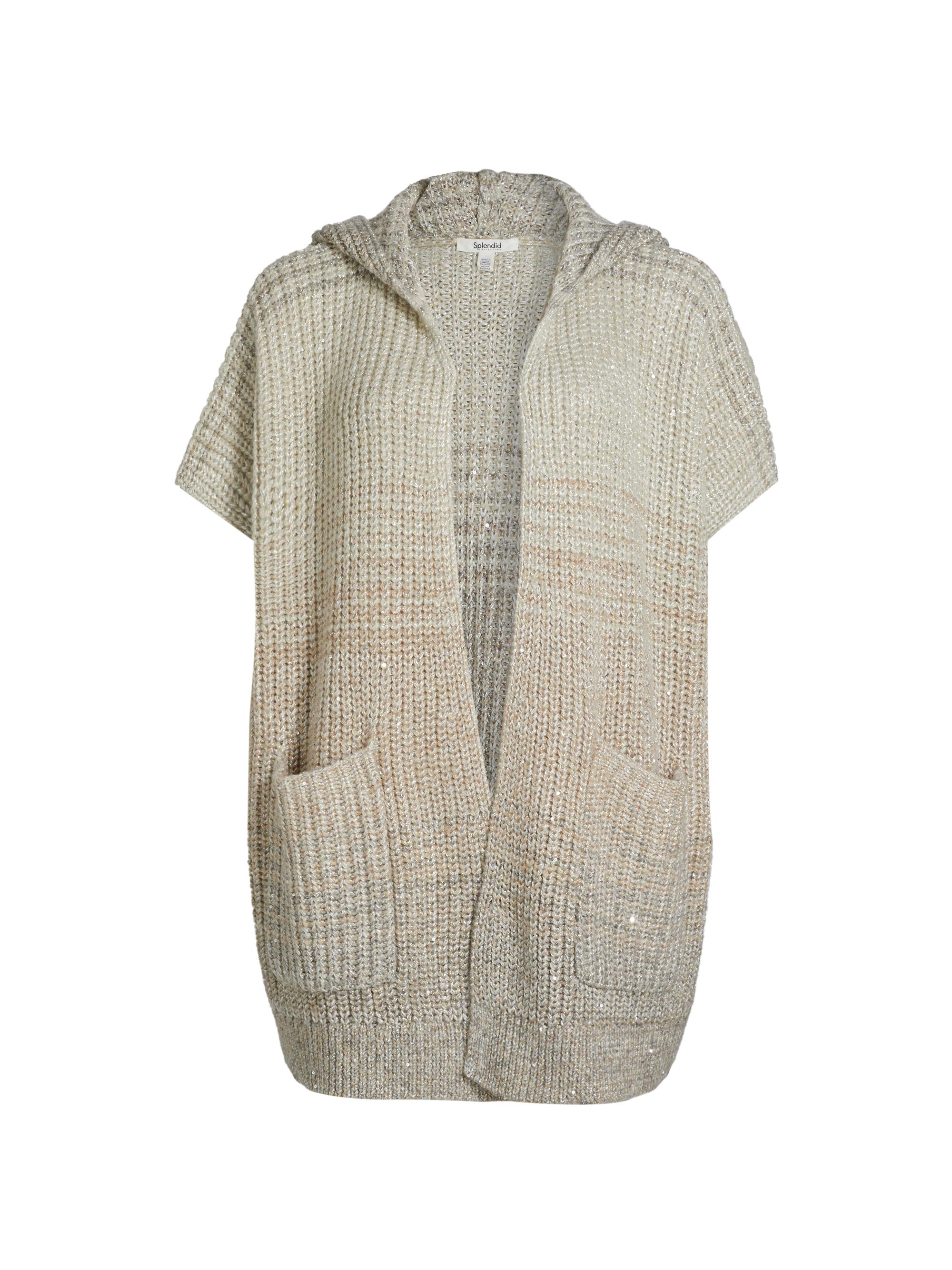 Splendid Women's Elsa Sequin Ombré Cardgian - Twany Silver Ombre