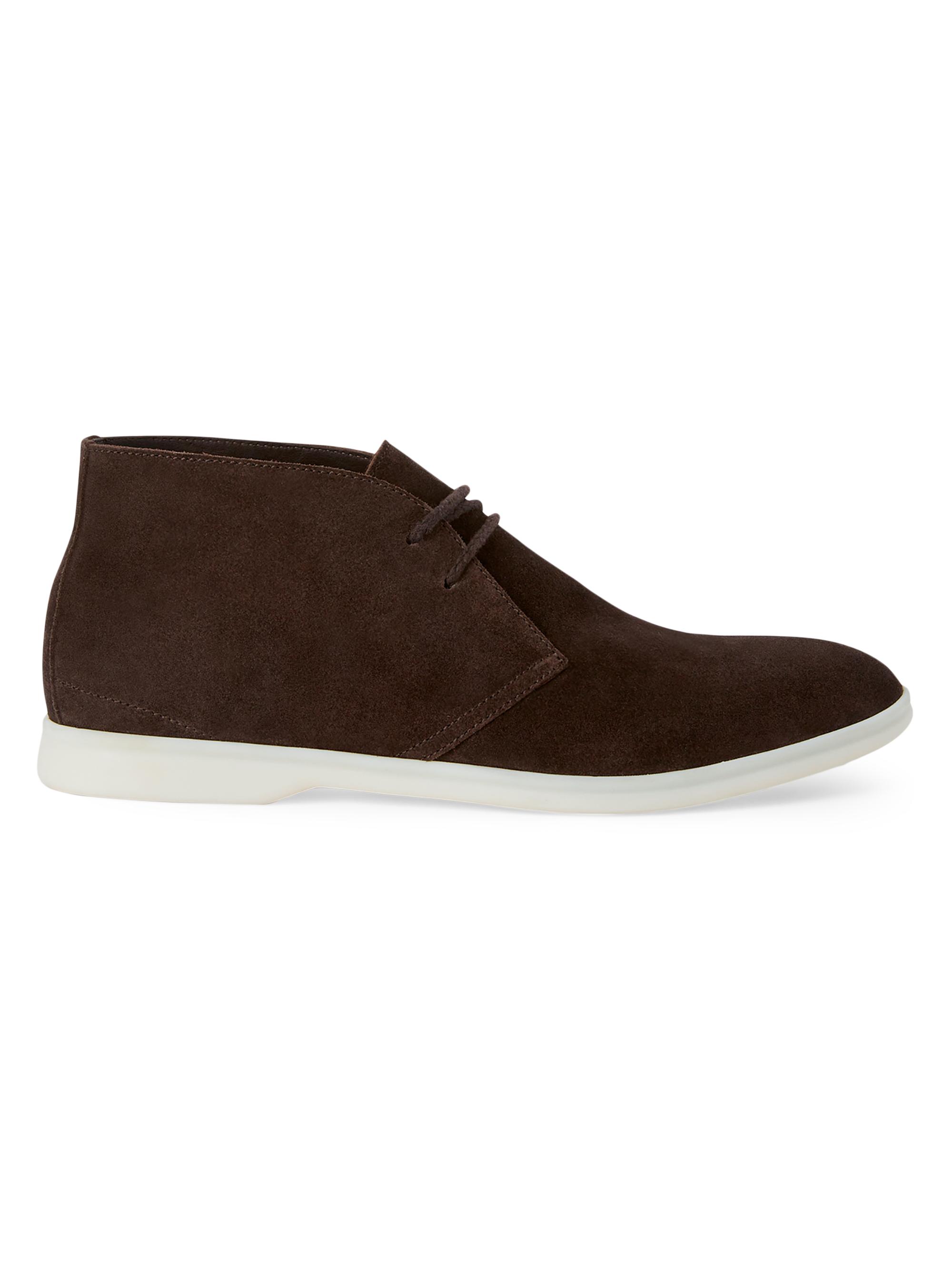 Loro Piana Men's Desert Walk Suede Derbys - Ebano