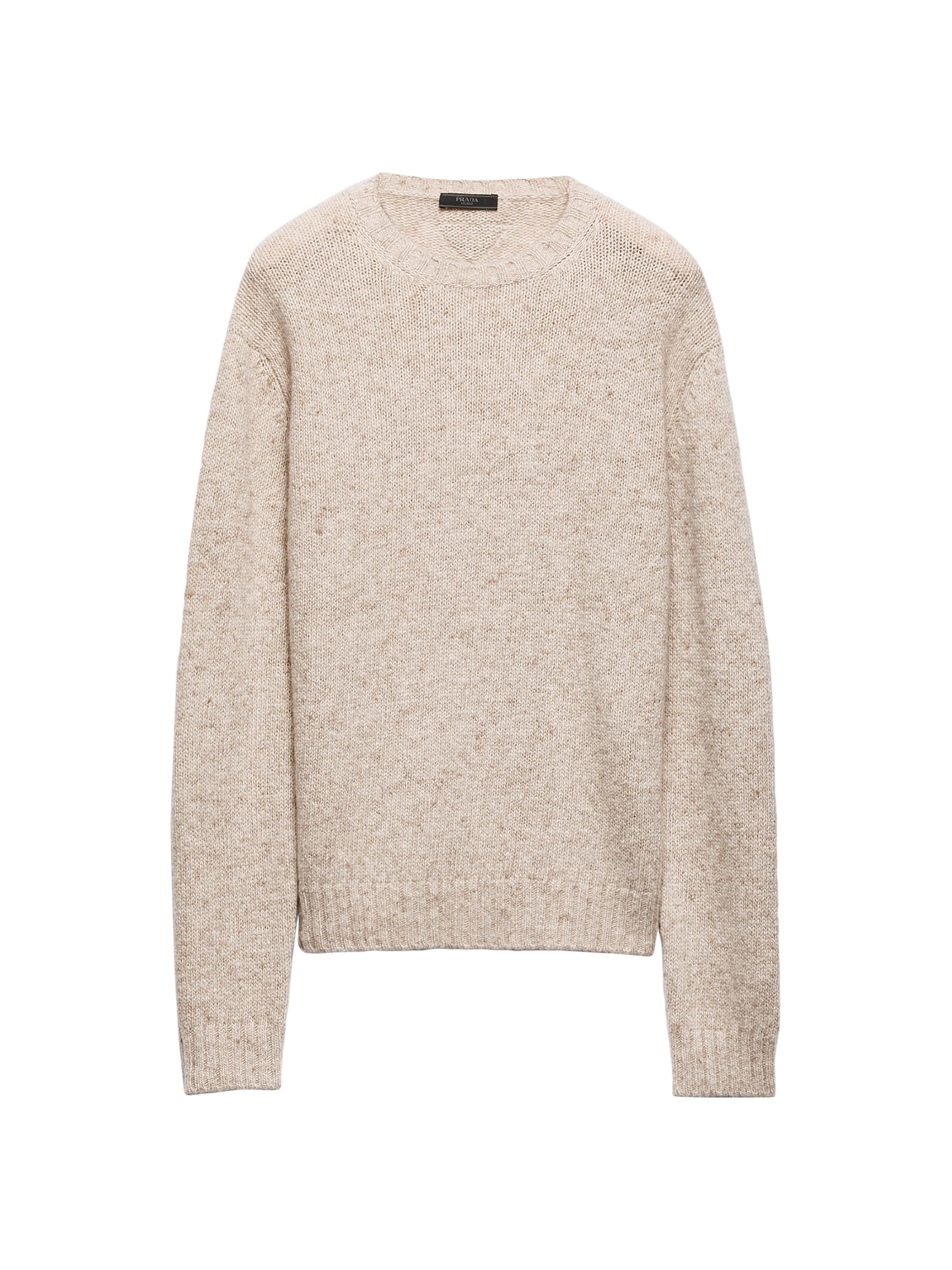 Prada Men's Cashmere Crew-Neck Sweater - Beige Khaki