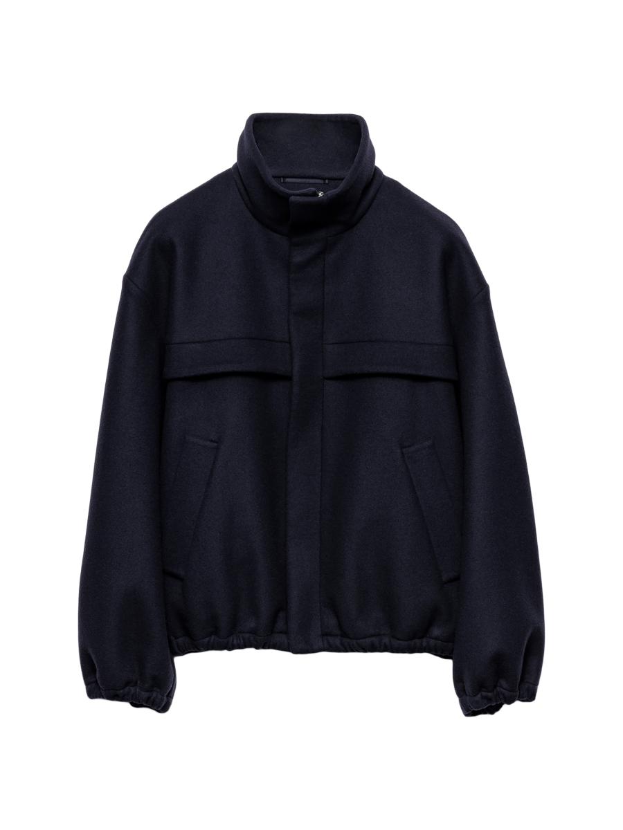 【送料&関税込】Prada Black Stretch Wool Blend Padded Jacket 24523363_54510802_1000.jpg