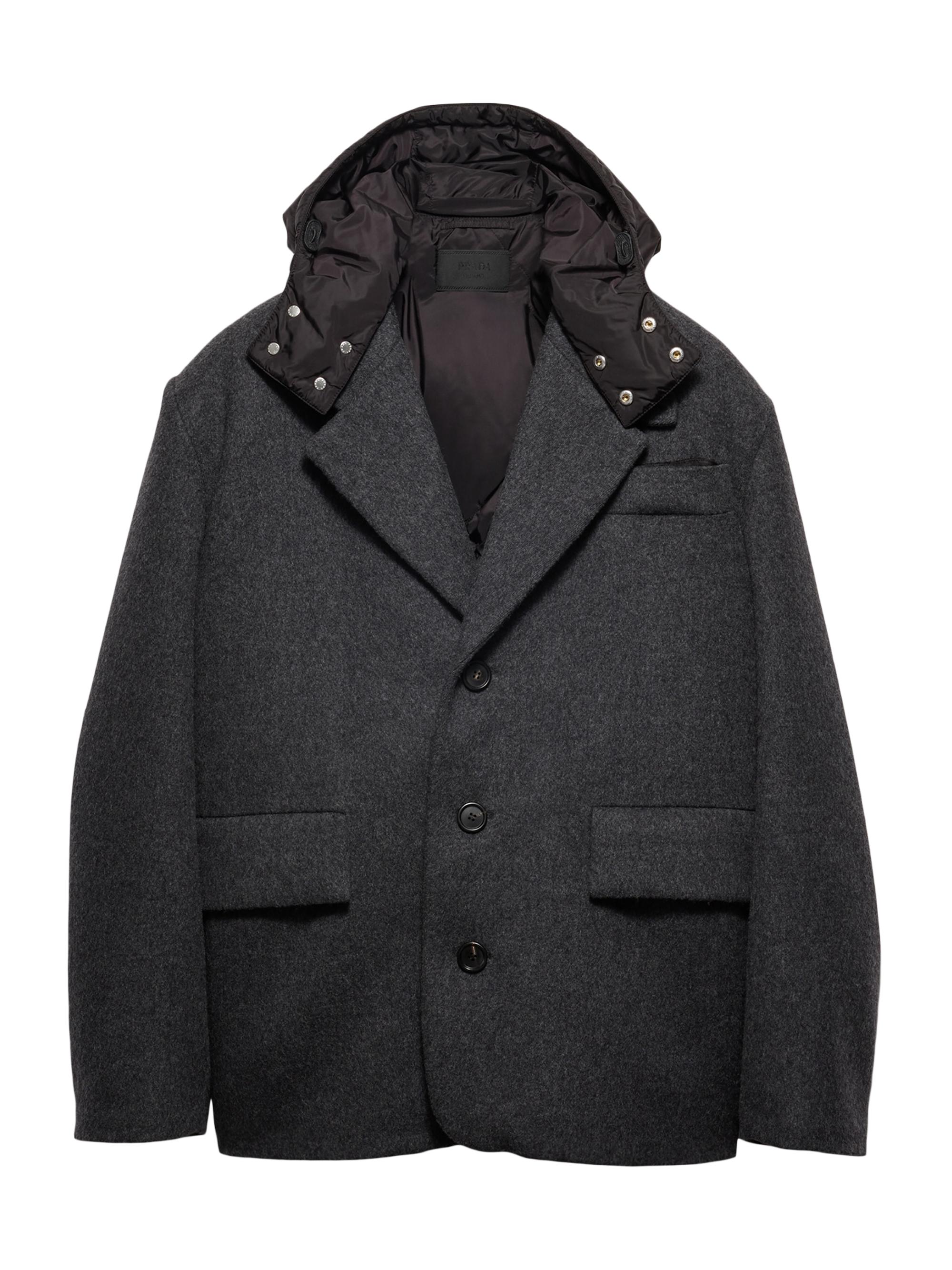 Prada Men's Wool Down Jacket - Grey