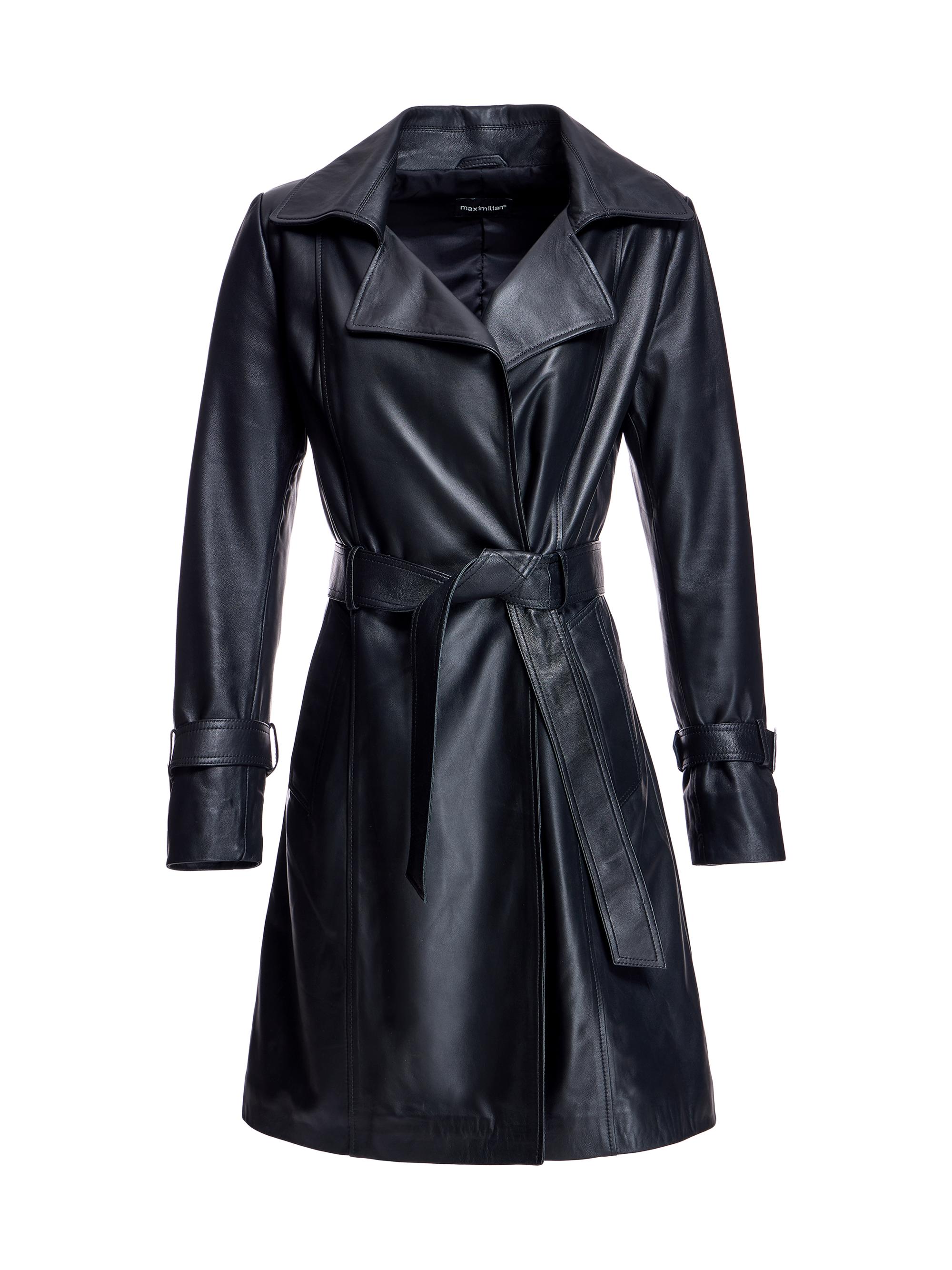 Lamarque Katija Faux-Leather Single-Breasted Trench Coat | Saks