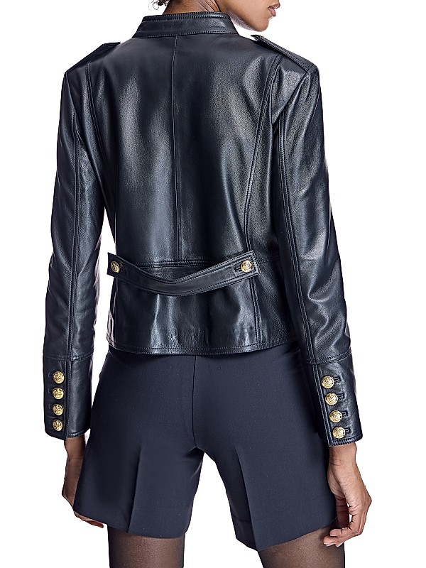 Shop Maximilian Leather Military Jacket | Saks Fifth Avenue Shop Maximilian Leather Military Jacket | Saks Fifth Avenue