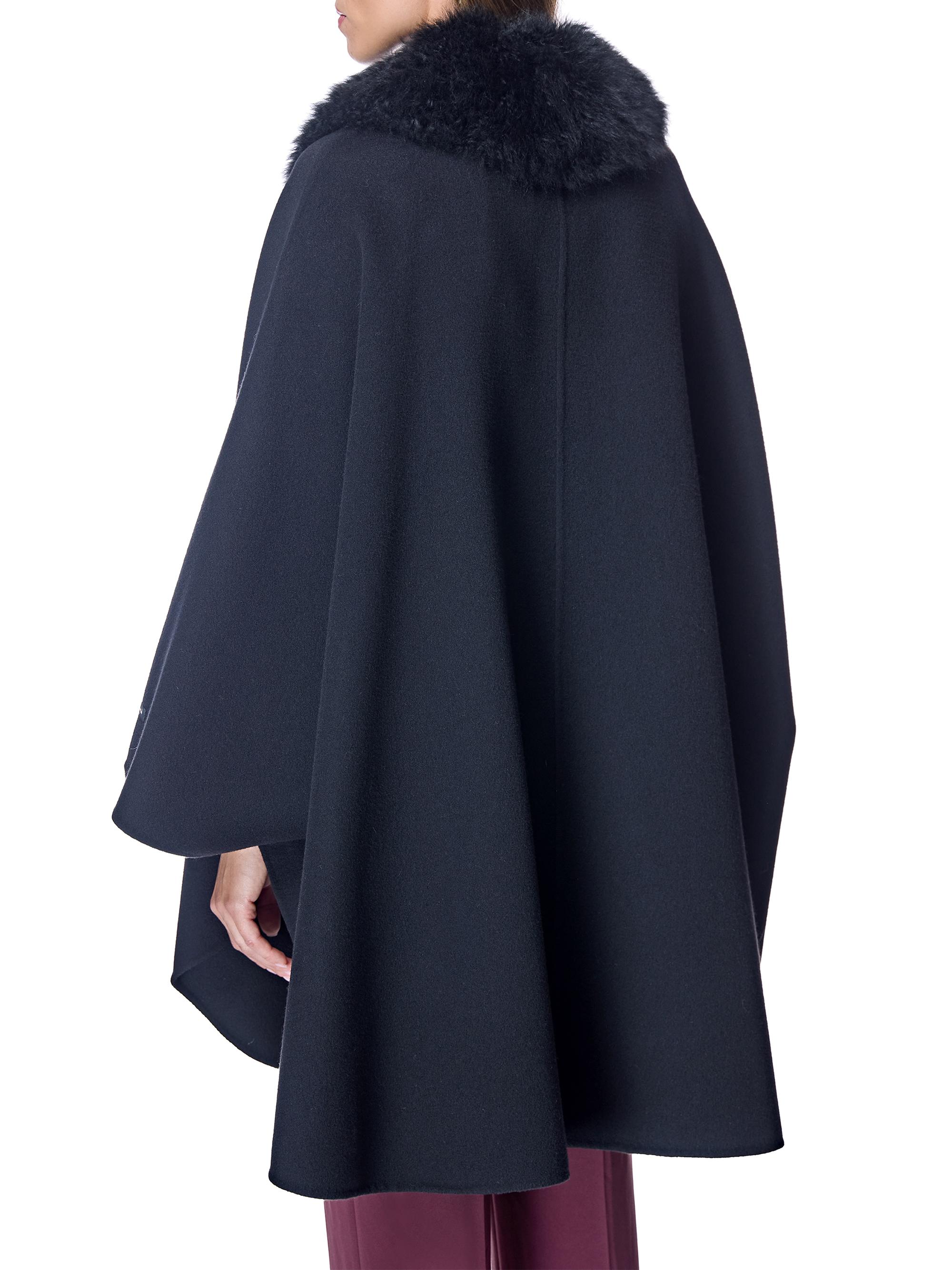 【美品】LIDNM / SHAWL COLLAR CAPE COAT Maximilian Loro Piana Cashmere Cape with Detachable Shearling