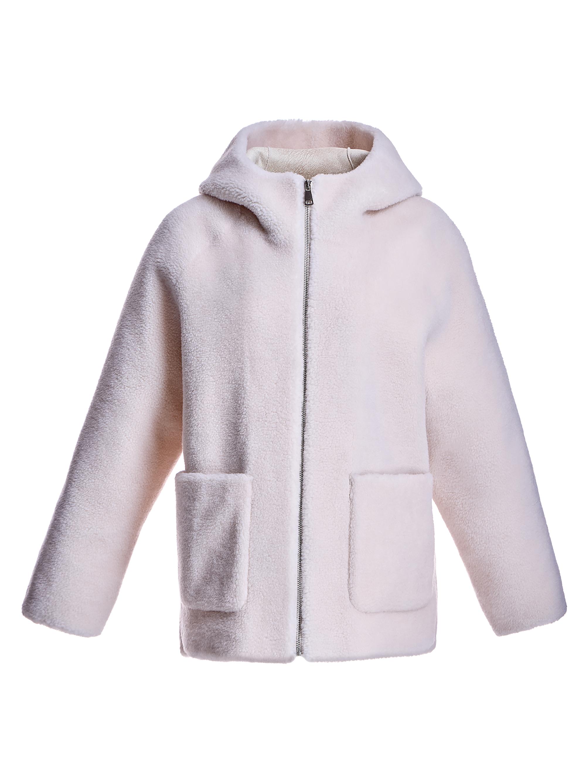 Maximilian Women's Lambswool Hooded Jacket - Beige