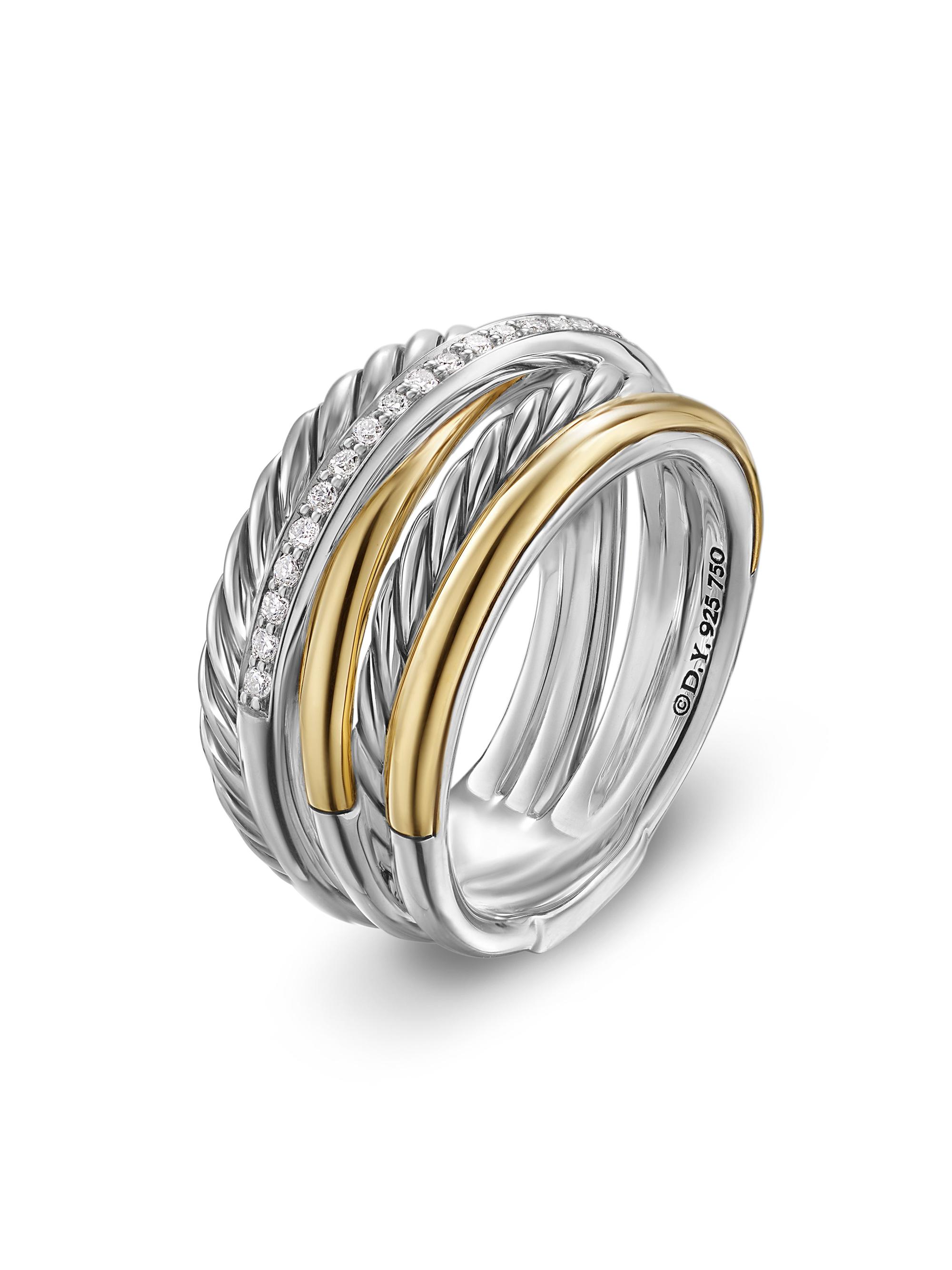 David Yurman Crossover Five Row Ring in Sterling Silver | Saks