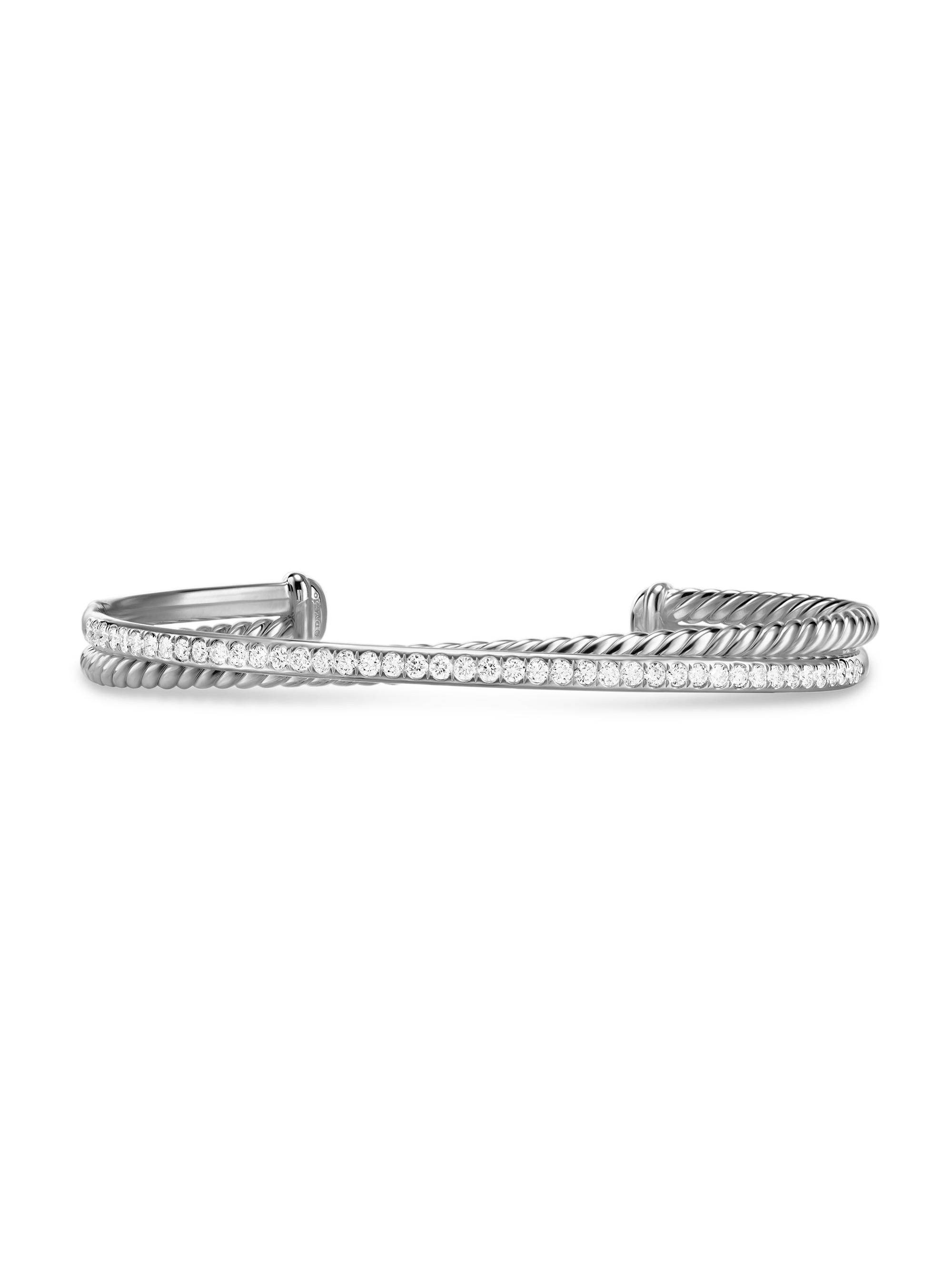 David Yurman Women's Crossover Two Row Bracelet in Sterling Silver - Silver