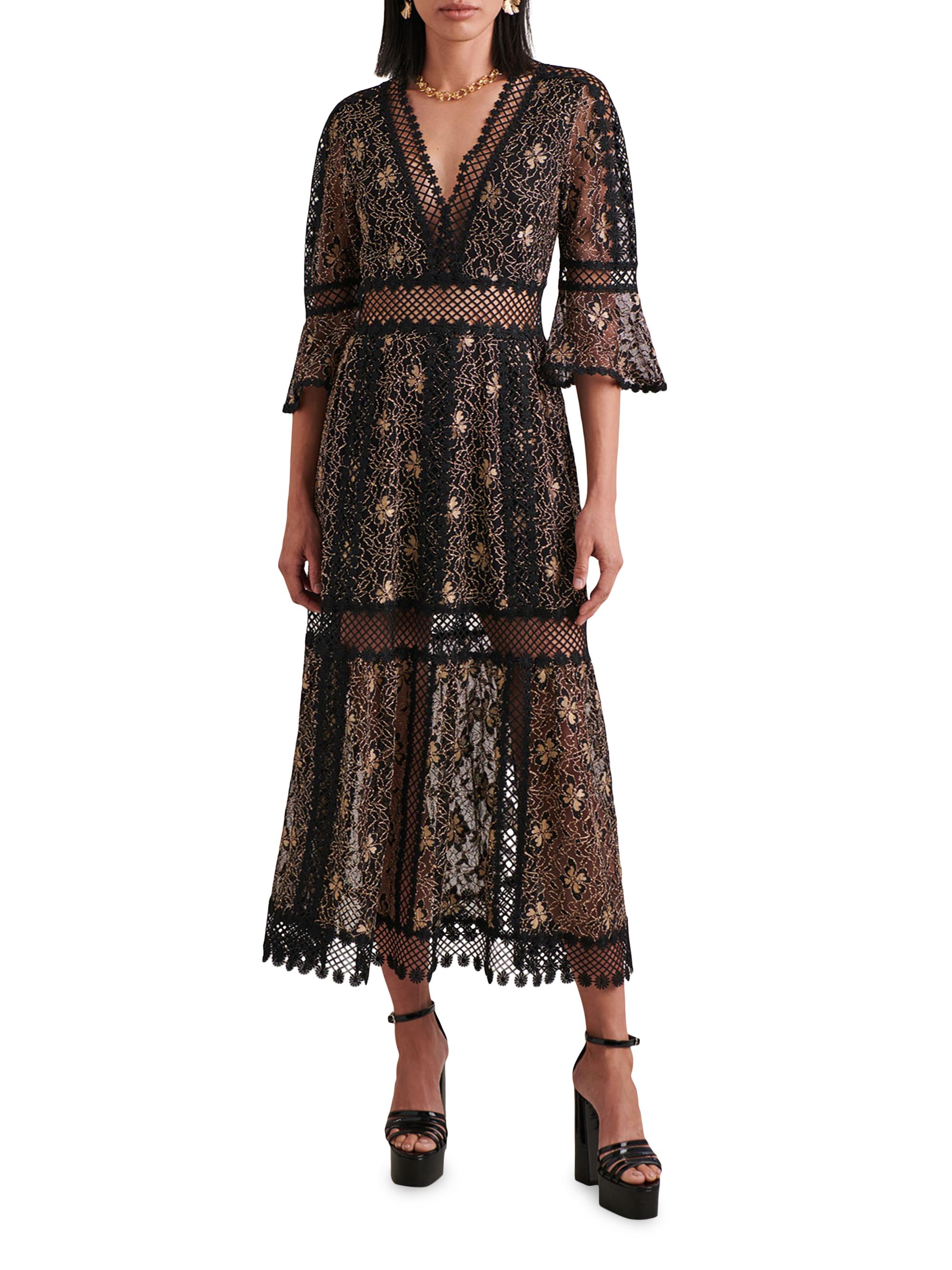 Anne Fontaine Annette Tiered Floral Maxi Dress | Saks Fifth Avenue