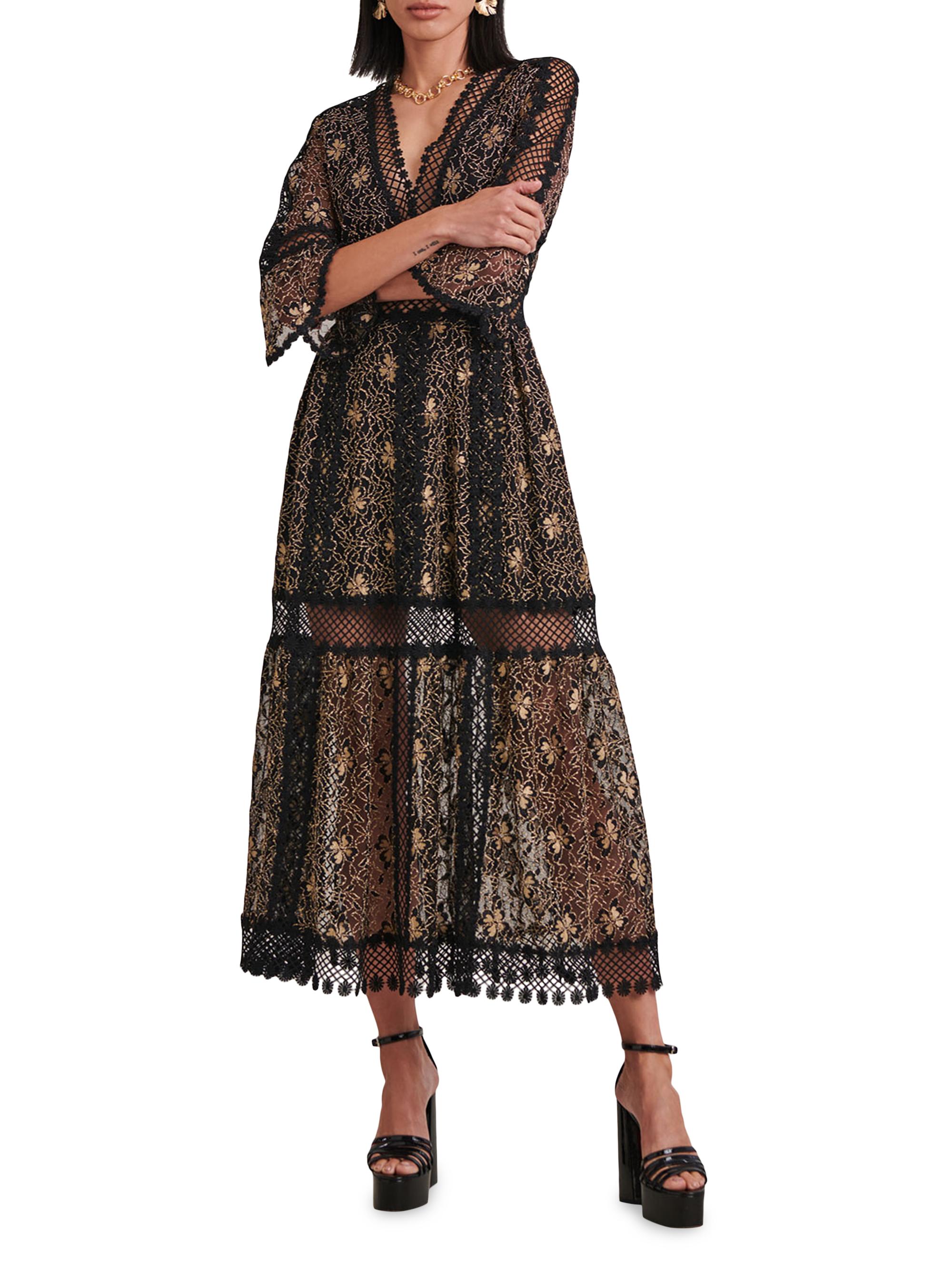 Anne Fontaine Annette Tiered Floral Maxi Dress | Saks Fifth Avenue
