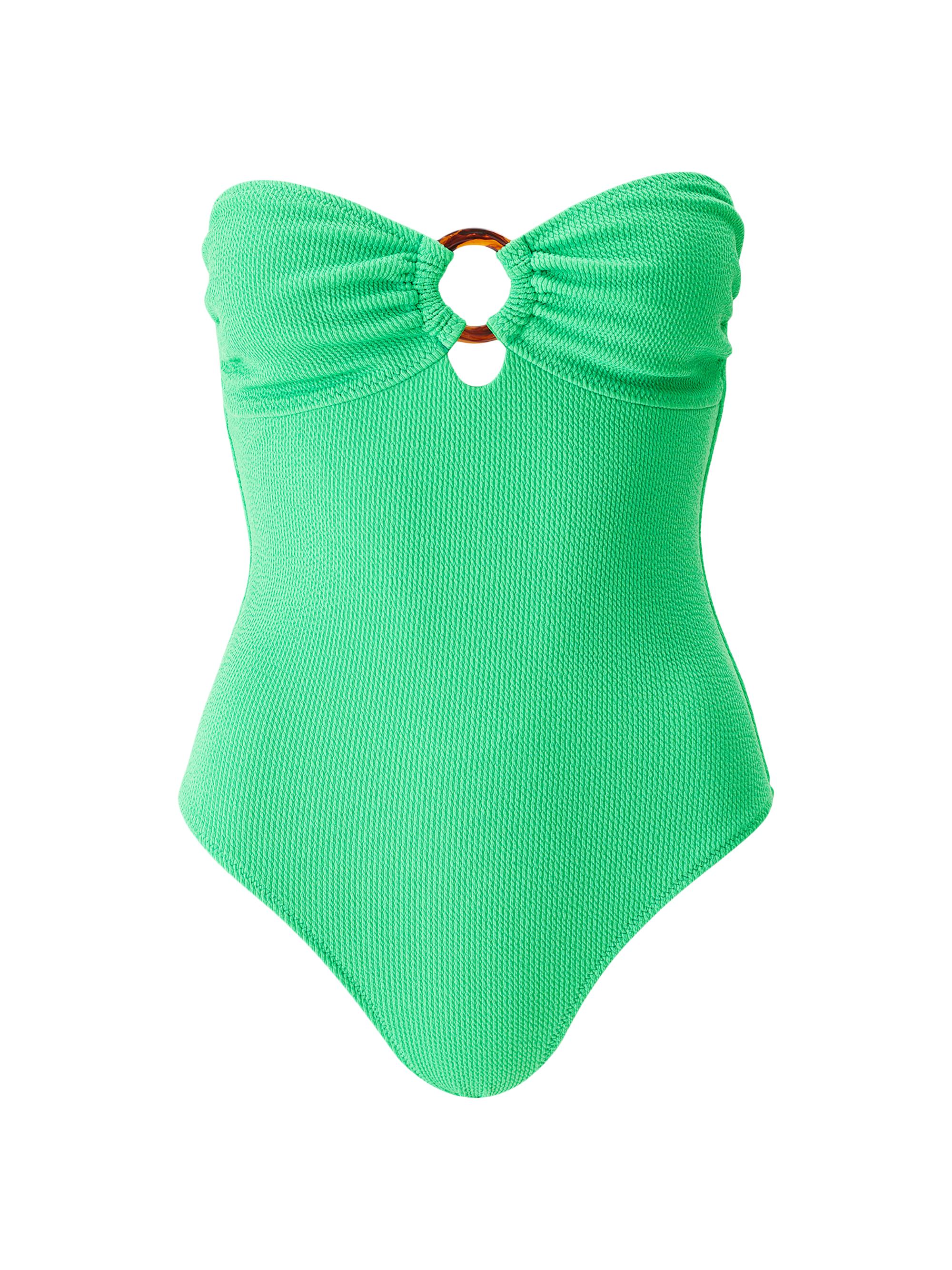 Melissa Odabash Women's Barbuda Strapless One-Piece Swimsuit - Green Ridges