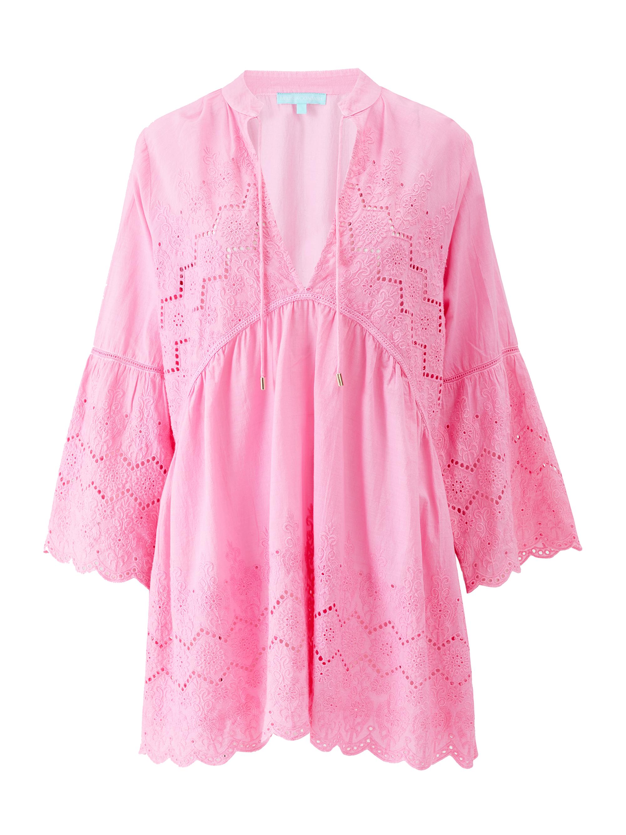 Melissa Odabash Women's Sebenna Crochet Cover-Up Dress - Pink