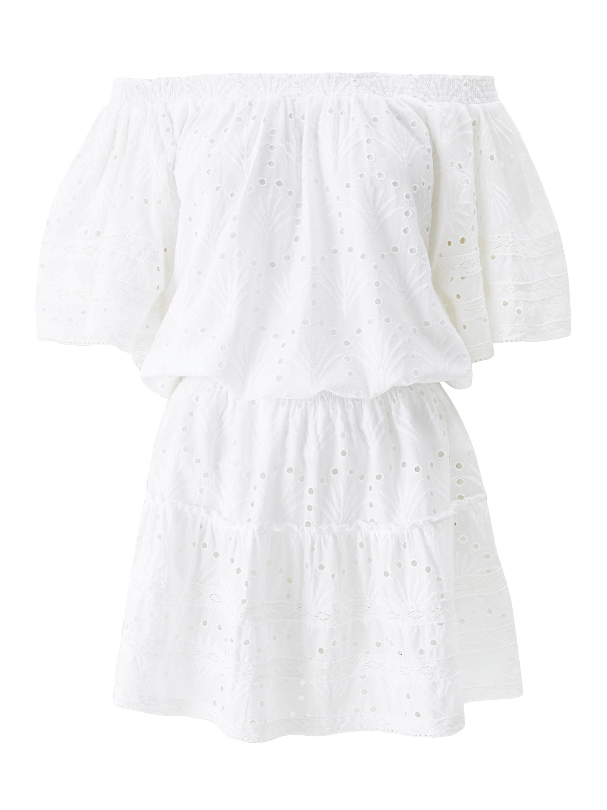 Melissa Odabash Women's Micha Eyelet Cover-Up Minidress - White