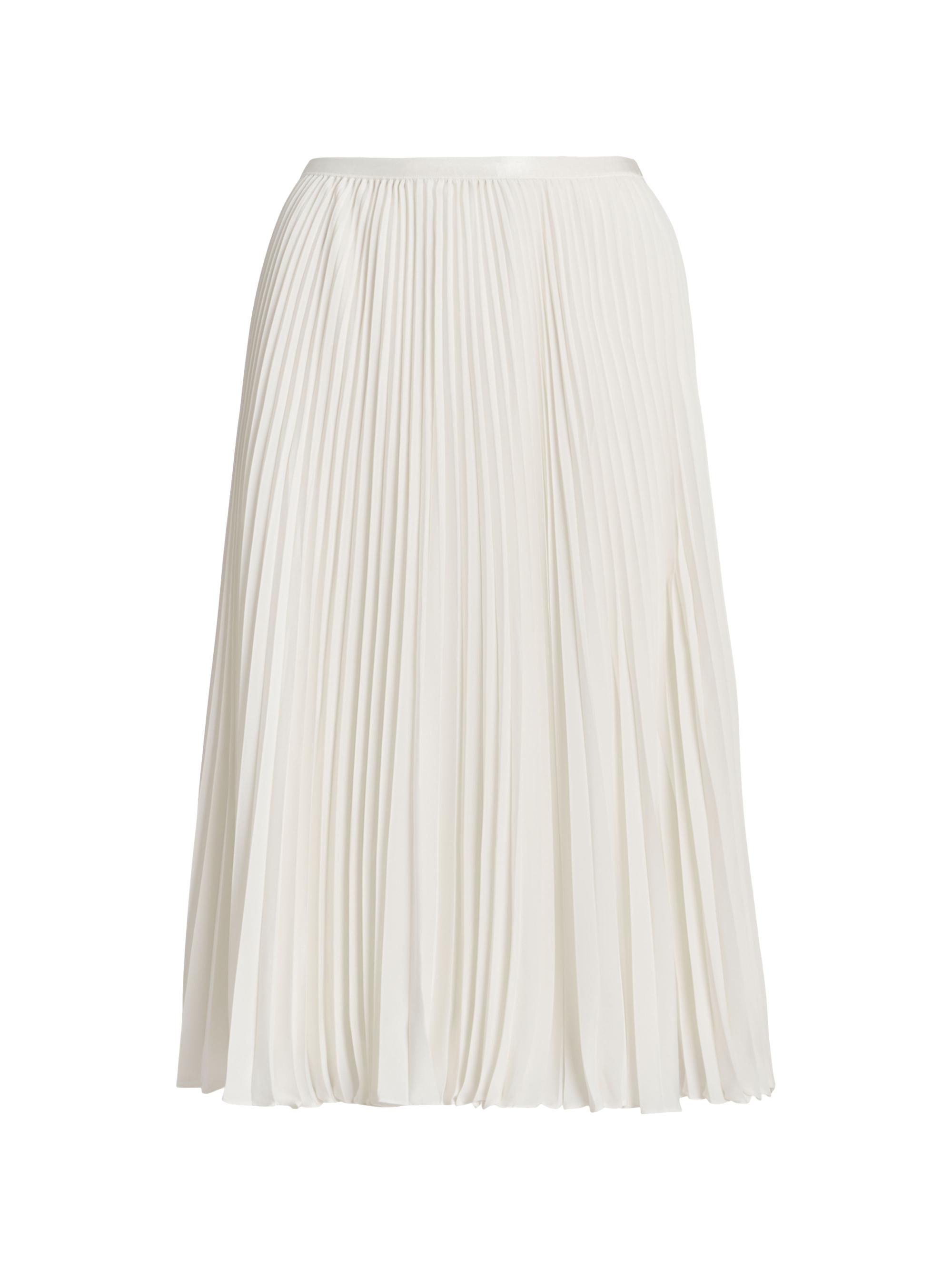 Polo Ralph Lauren Women's Georgette Pleated Midi-Skirt - Trophy Cream