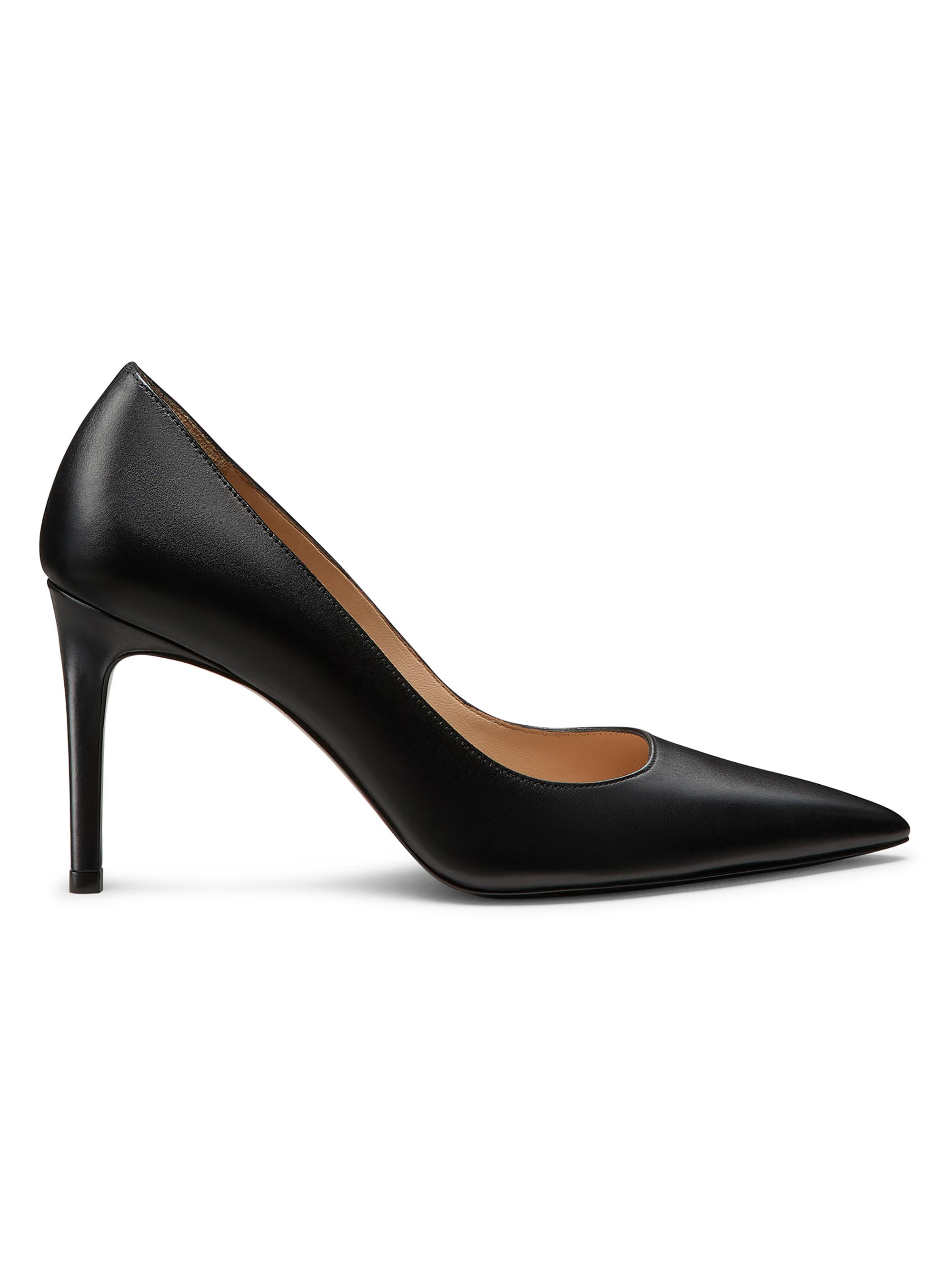 Stuart Weitzman Women's Stuart Power 85MM Leather Pumps - Black
