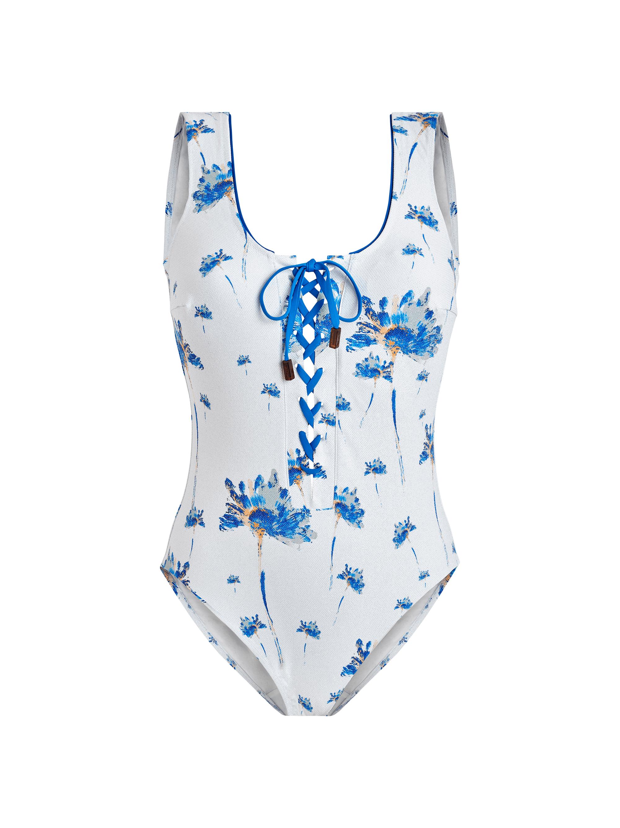 Vilebrequin Women's Herbie Lace-Up One-Piece Swimsuit - Off White