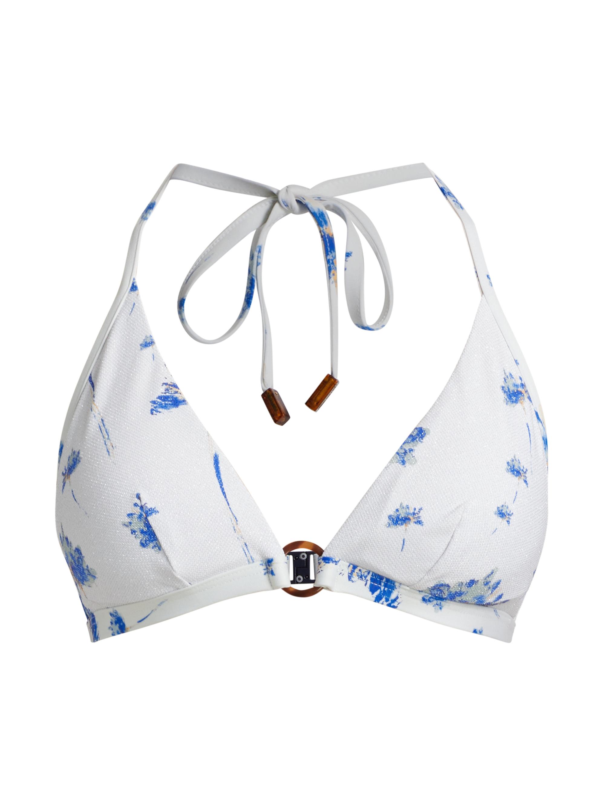Vilebrequin Women's Herbie Floral Triangle Bikini Top - Off White