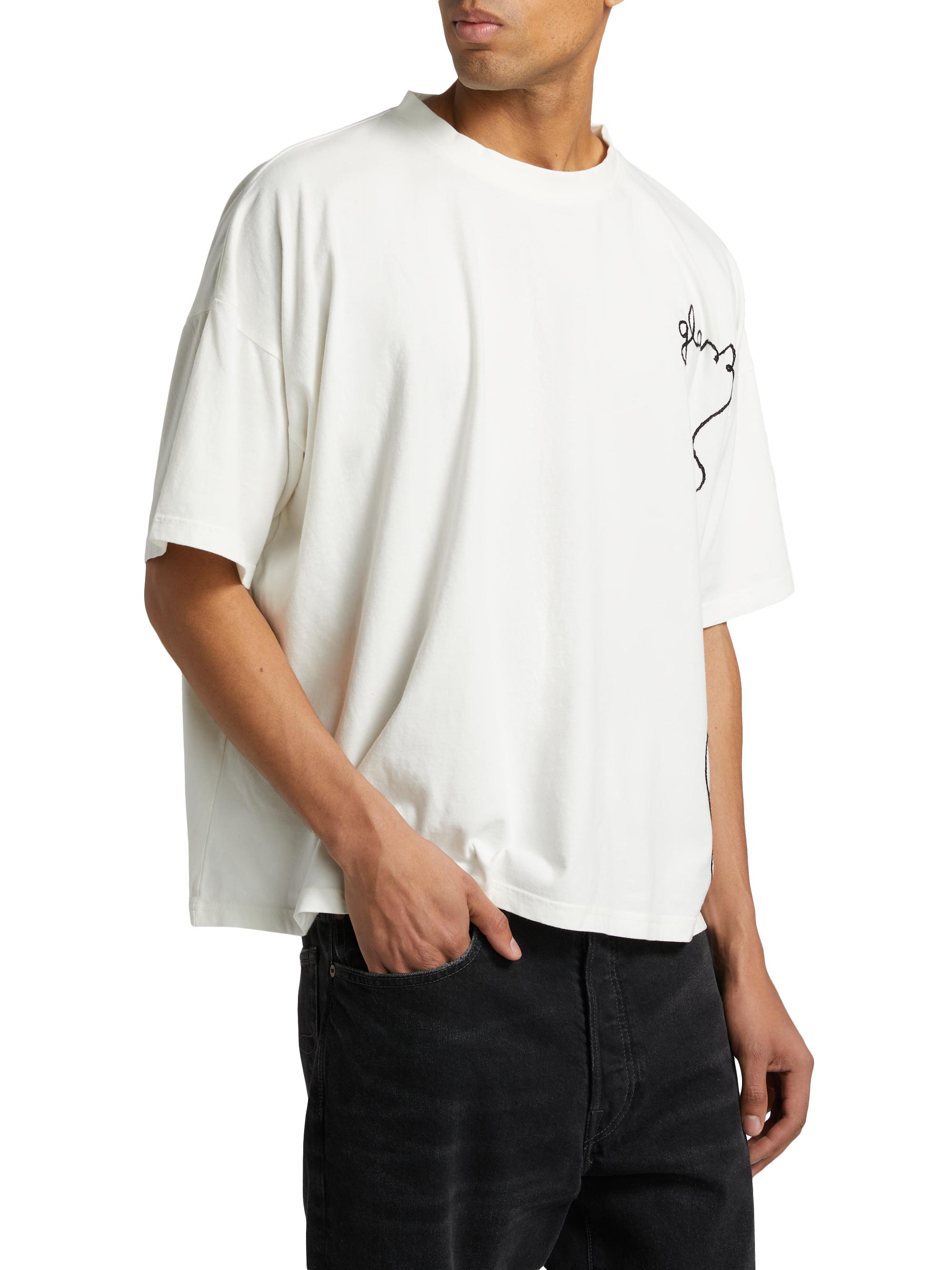 Curve Glass Embroidered T-Shirt