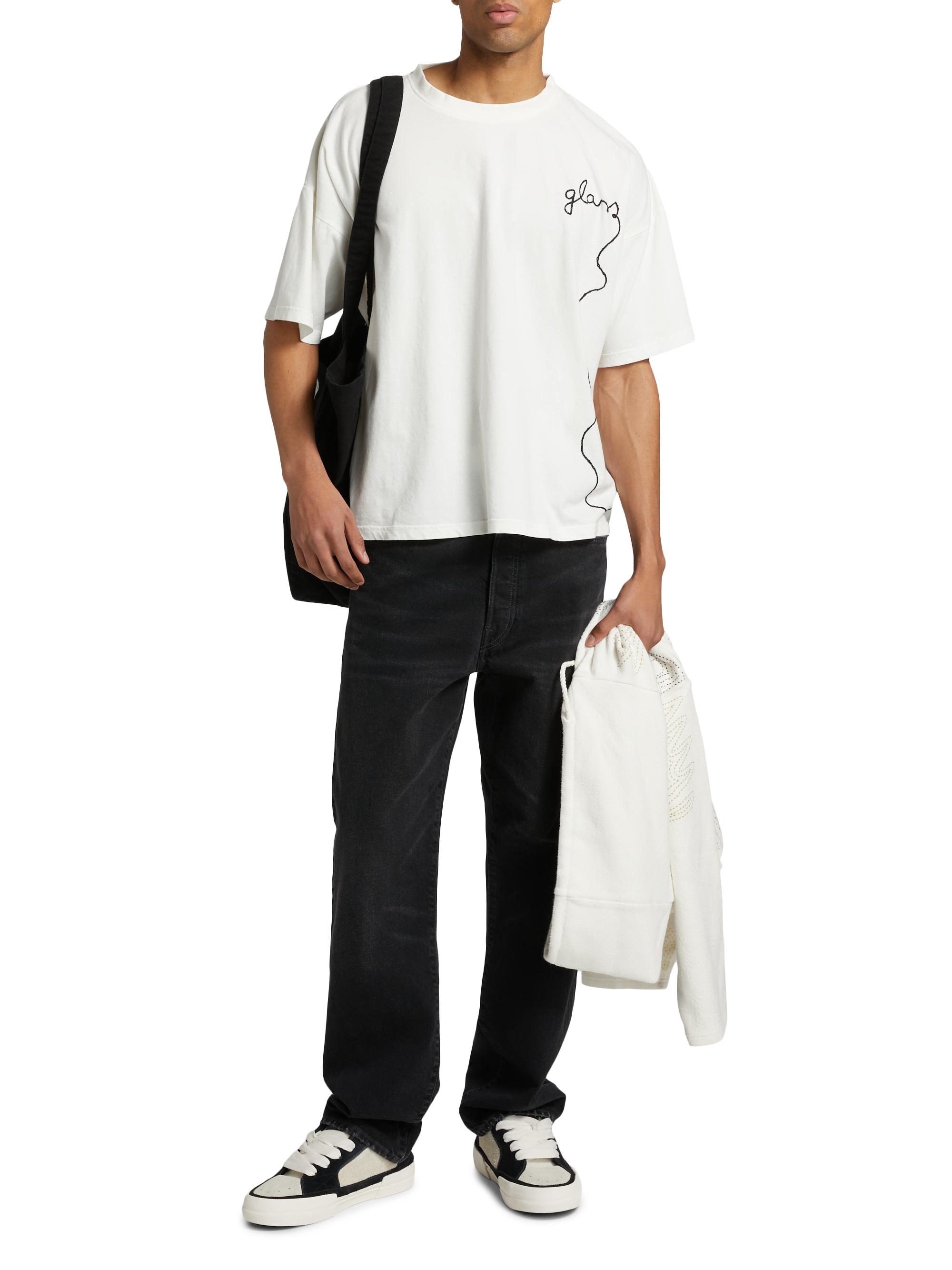 Curve Glass Embroidered T-Shirt