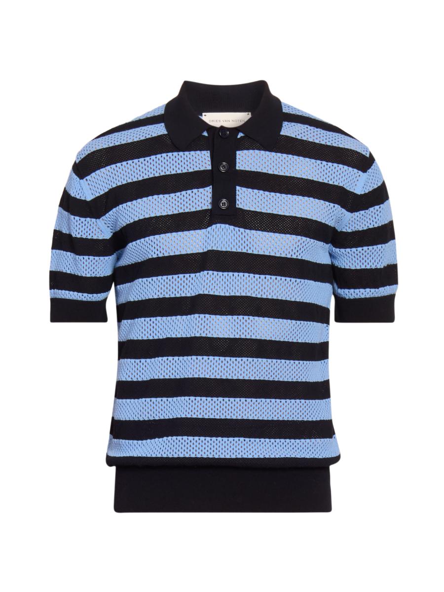 Dries Van Noten Mercy Striped Knit Polo Shirt | Saks Fifth Avenue