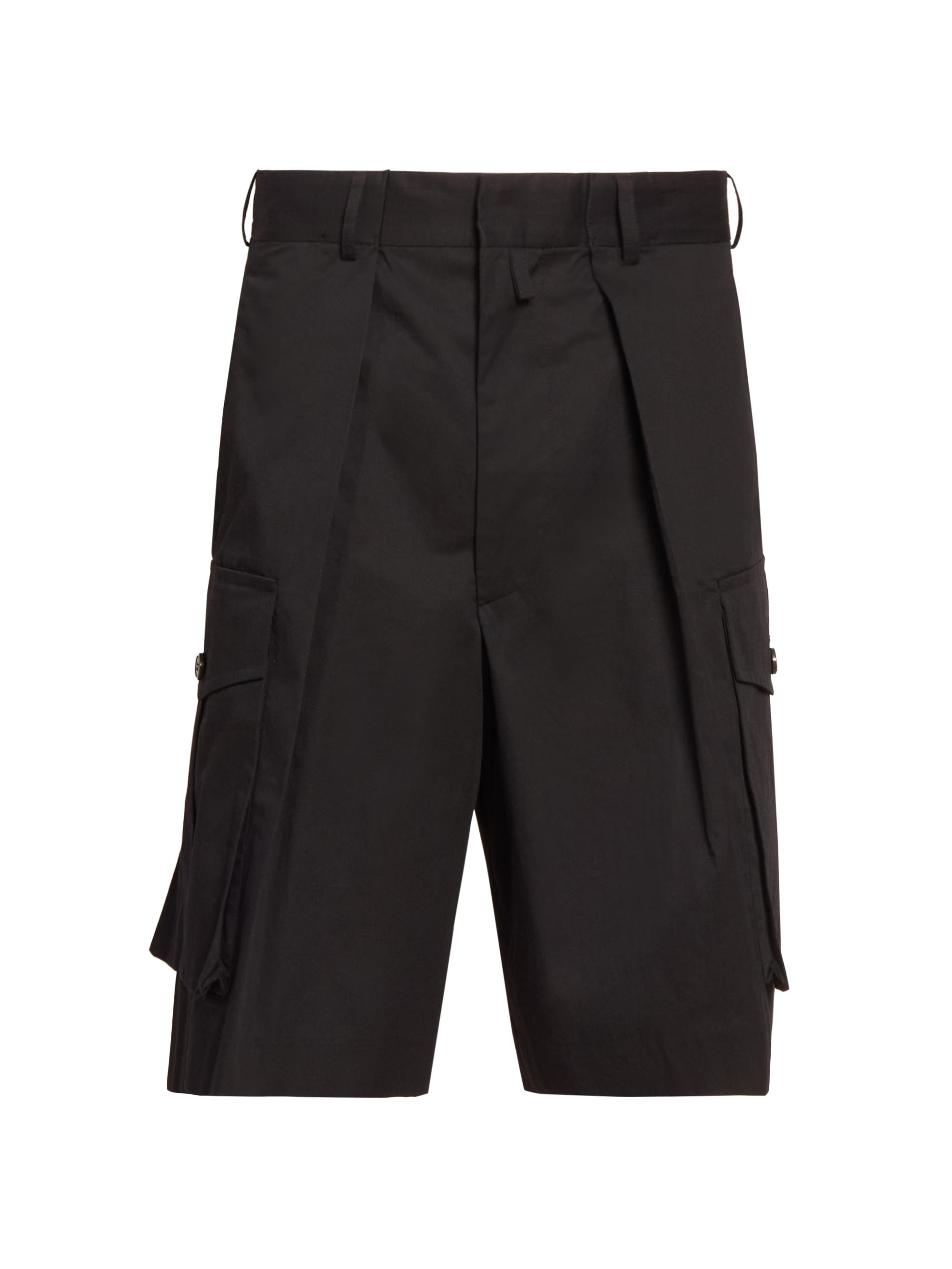 Dries Van Noten Men's Piers Pleated Cargo Shorts - Black