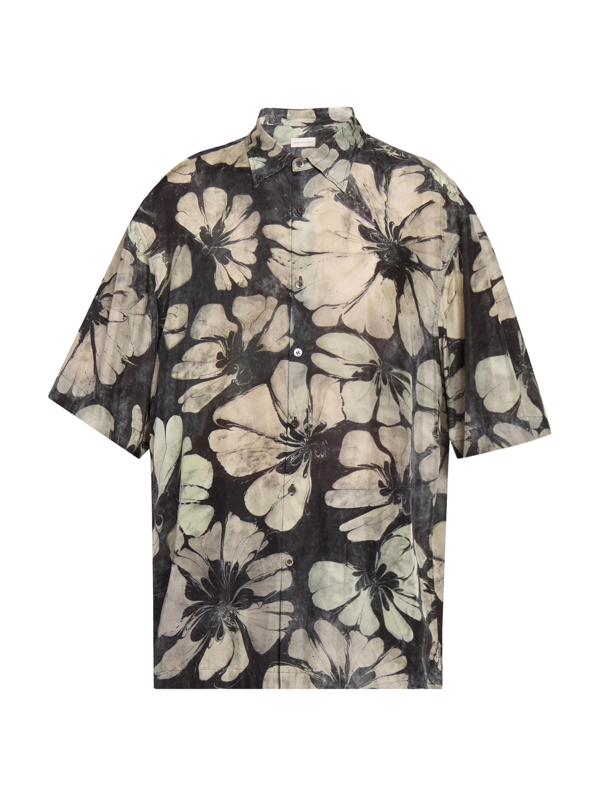 DRIES VAN NOTEN　CASSIDYE 4030 Dries Van Noten Cassidye Embroidered Shirt - Midnight (Shiny