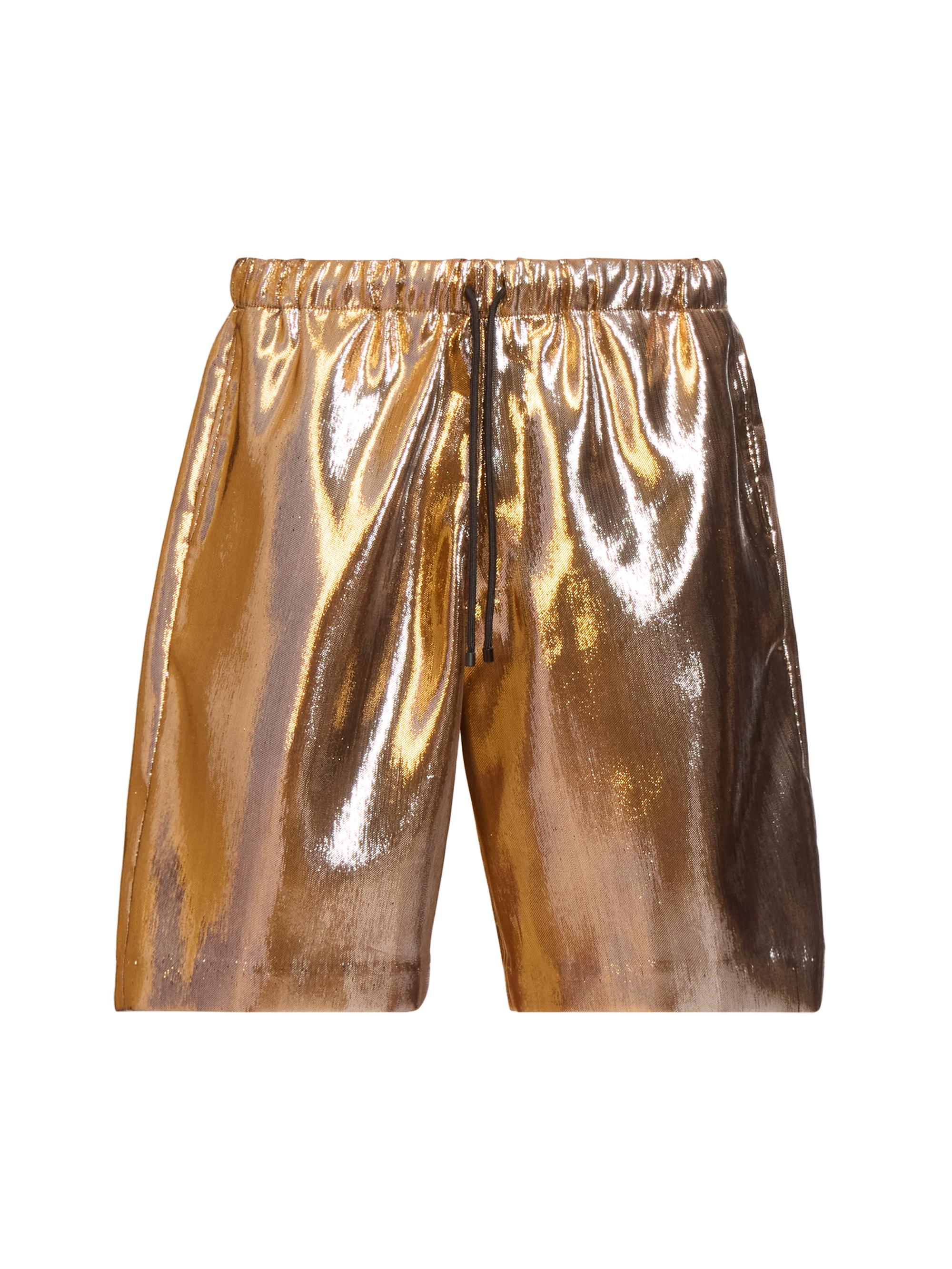Dries Van Noten Piperi Metallic Drawstring Shorts | Saks Fifth Avenue