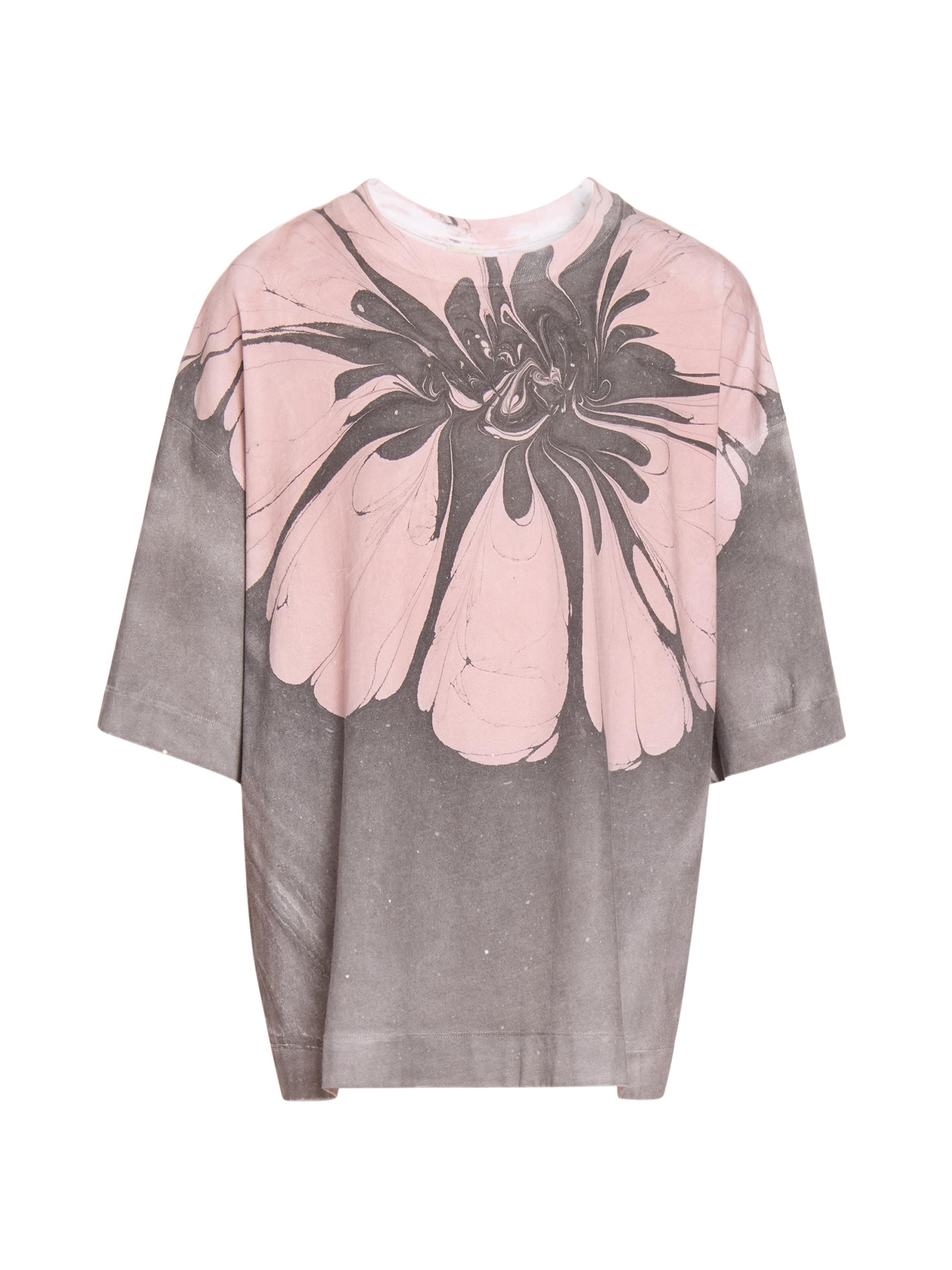 Dries Van Noten Men's Hen Swirled Flower T-Shirt - Dessin