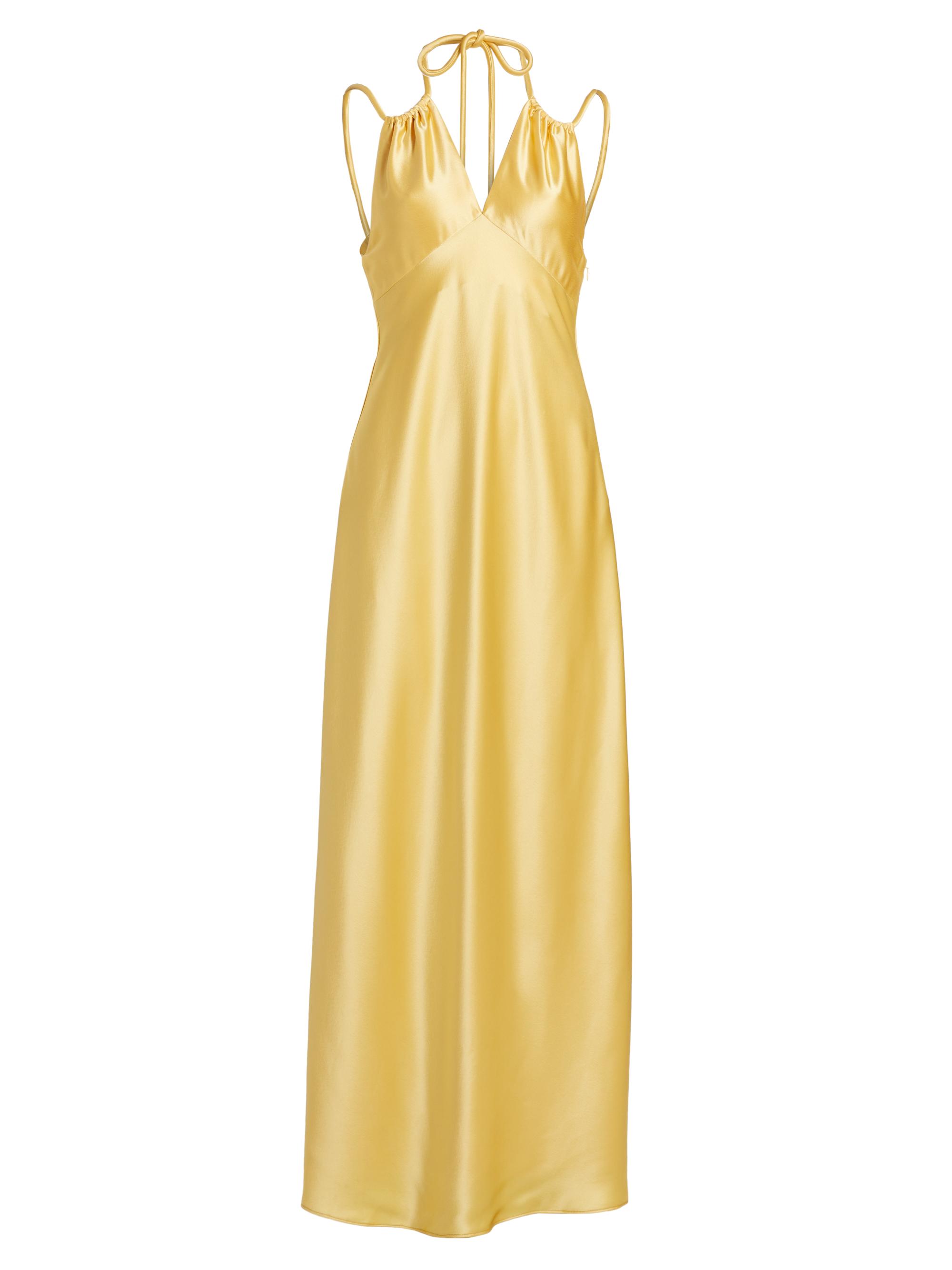 Acler Women's Woodlake Satin Maxi Dress - Sun Yellow