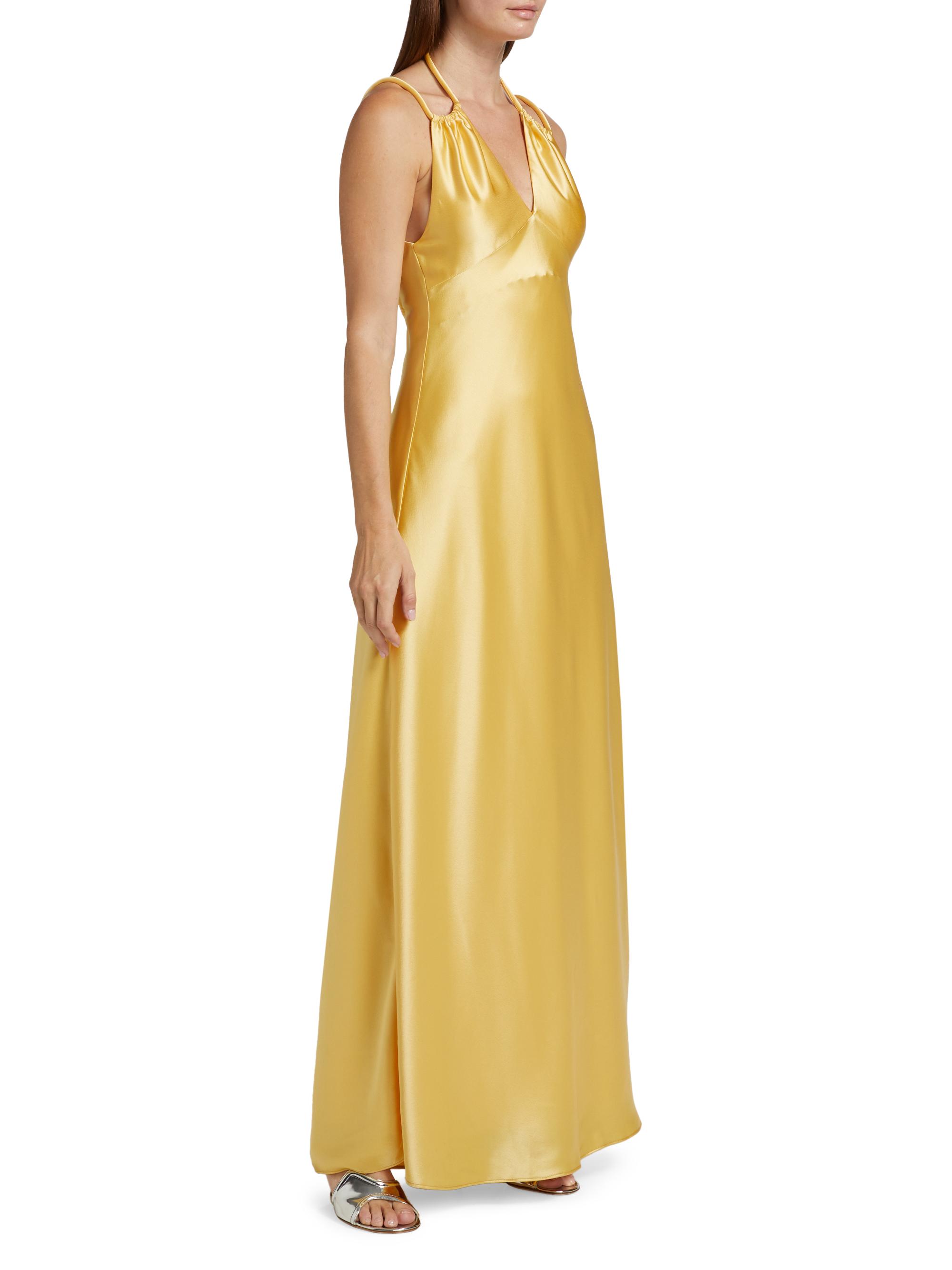 Acler Women's Woodlake Satin Maxi Dress - Sun Yellow - Size 10