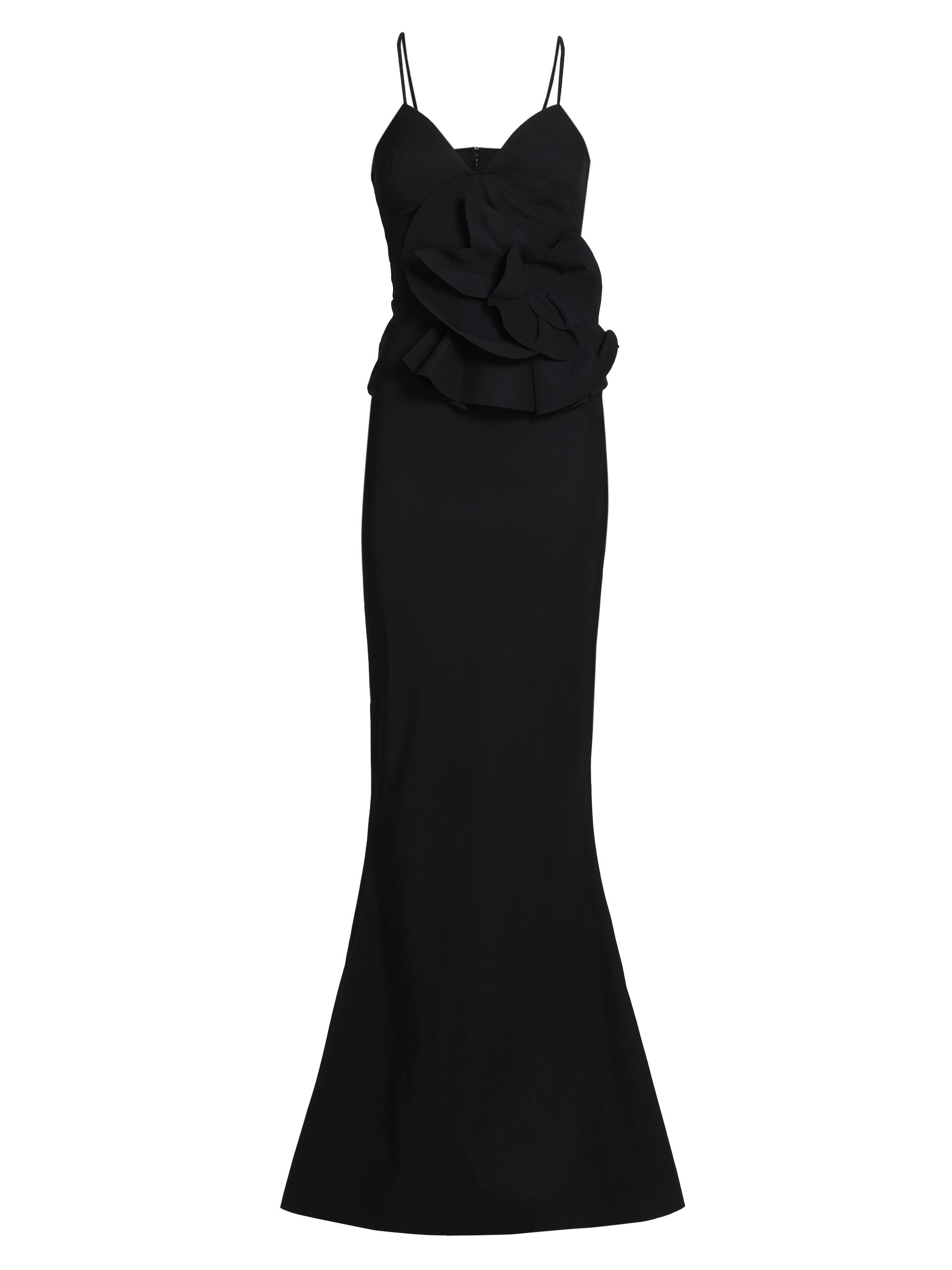 Chiara Boni La Petite Robe Women's Stihe Sculpted Sheath Mermaid Gown - Black