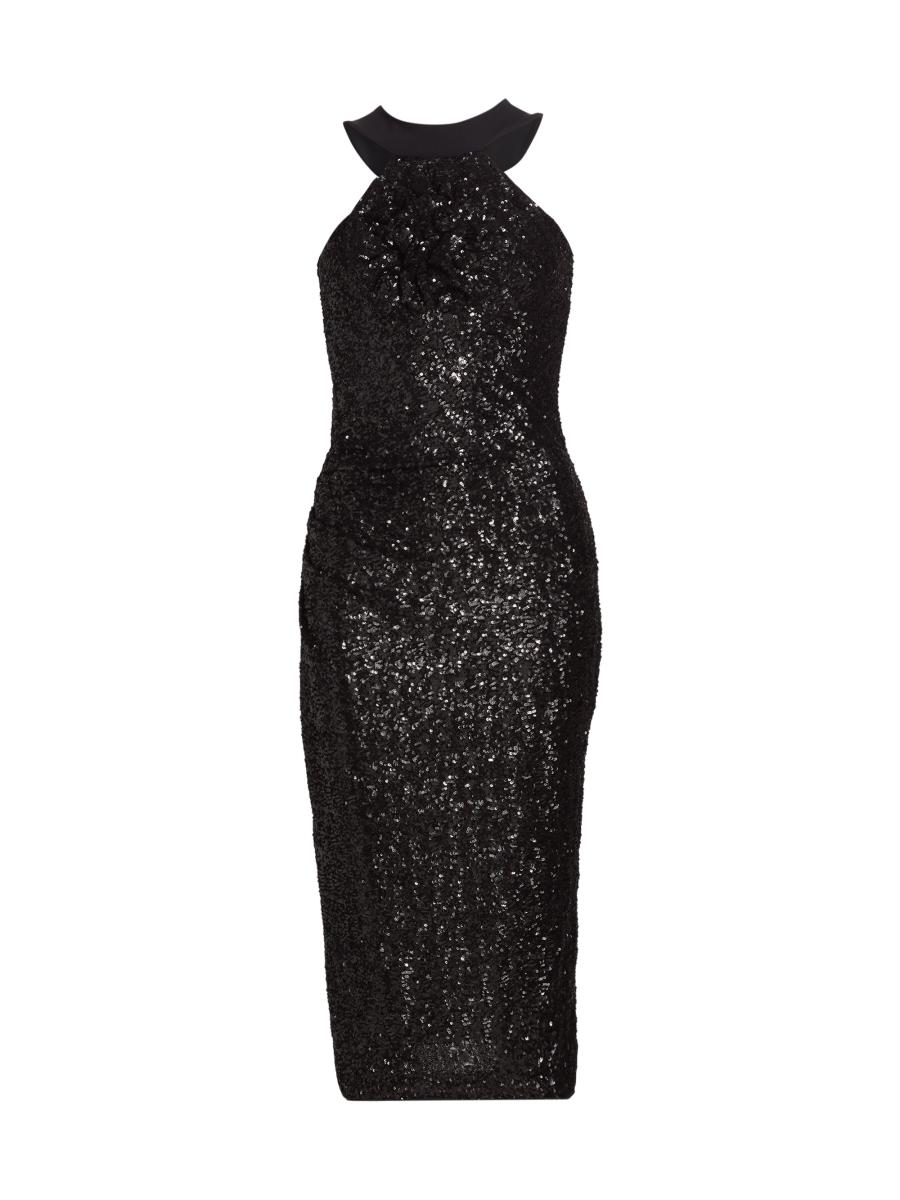 Chiara Boni La Petite Robe Akike Sequined Halter Cocktail