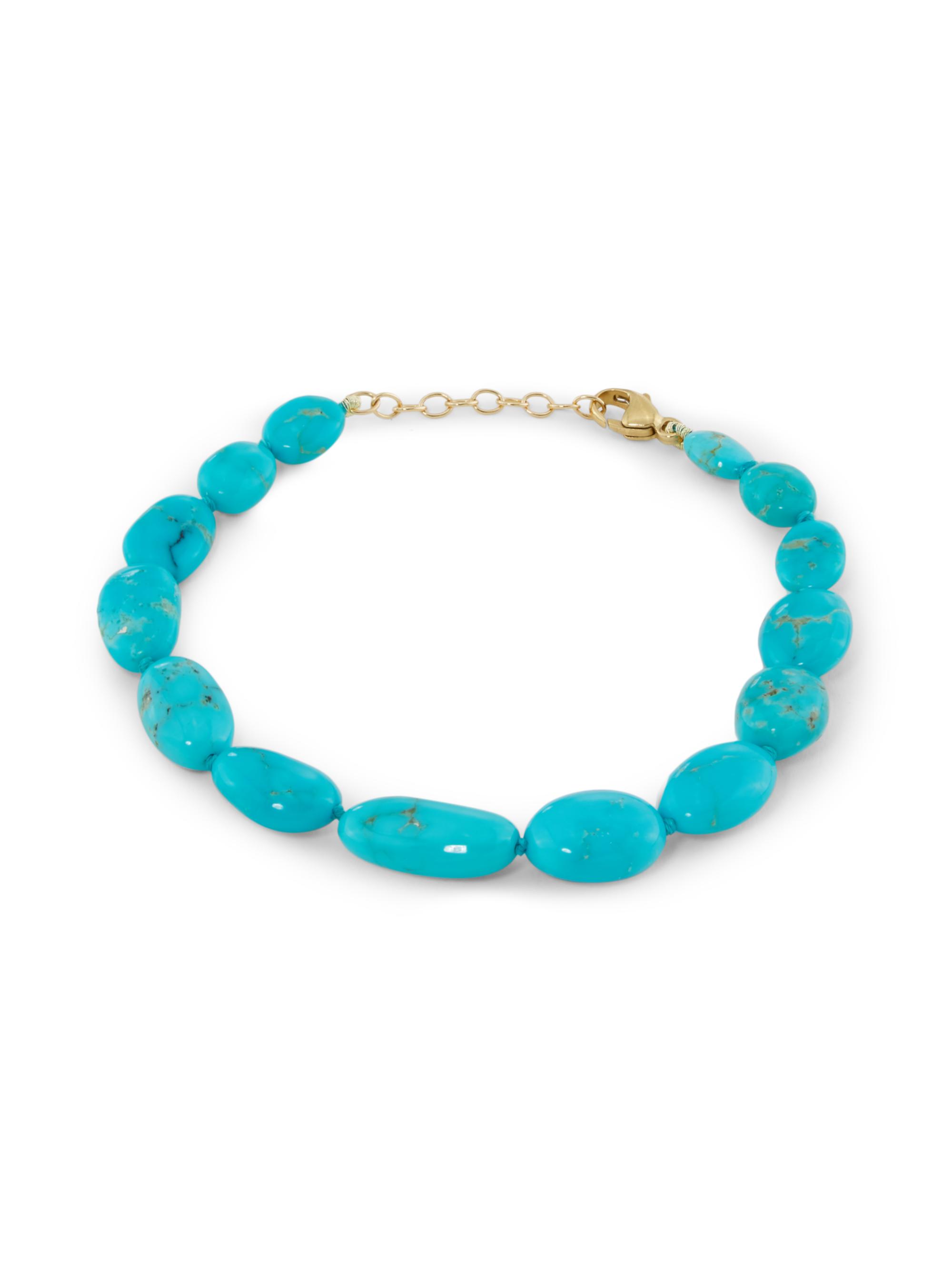 Jia Jia Women's Nevada 14K Yellow Gold & Turquoise Bead Bracelet - Turquoise